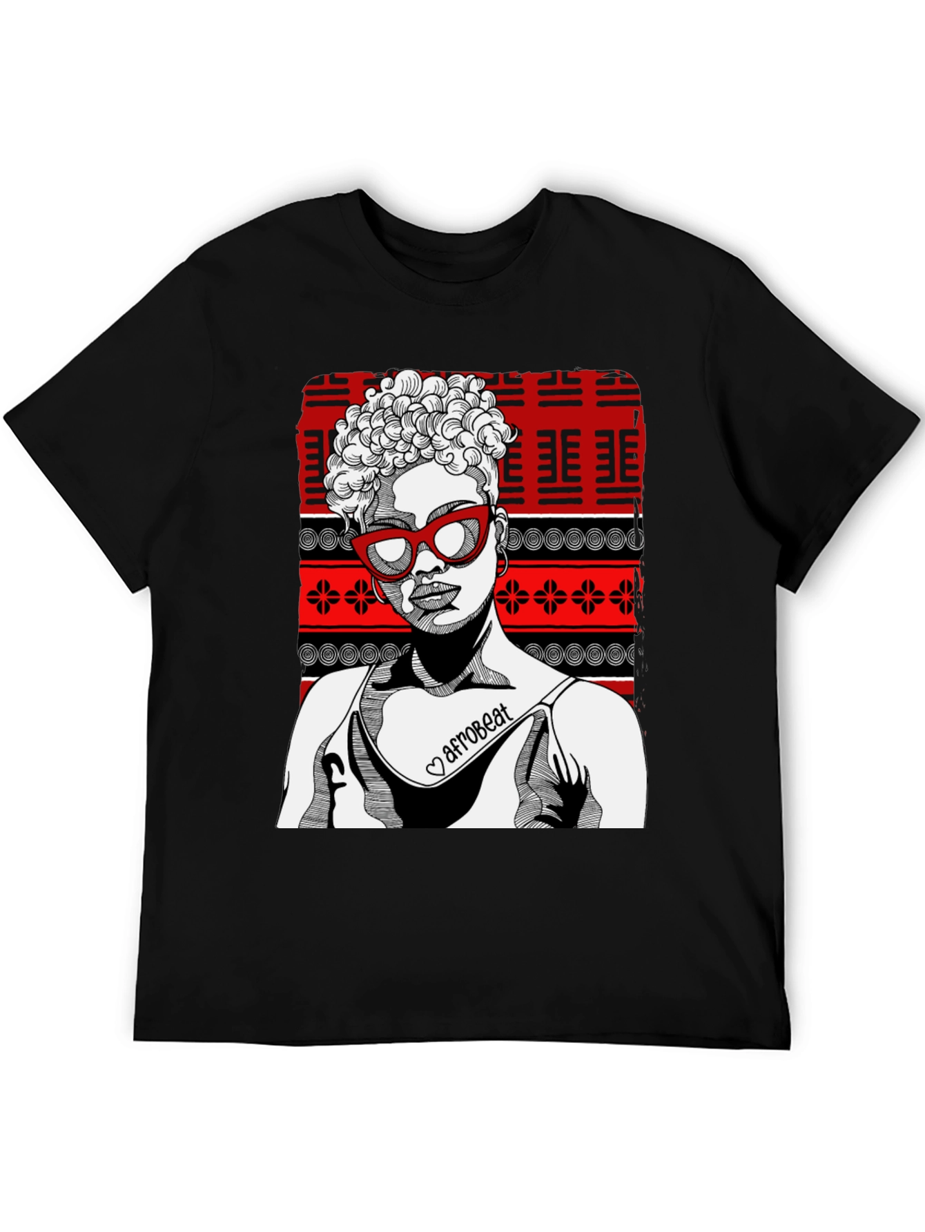 Afrobeat Graphic Tee - Stylish Unisex Black T-Shirt