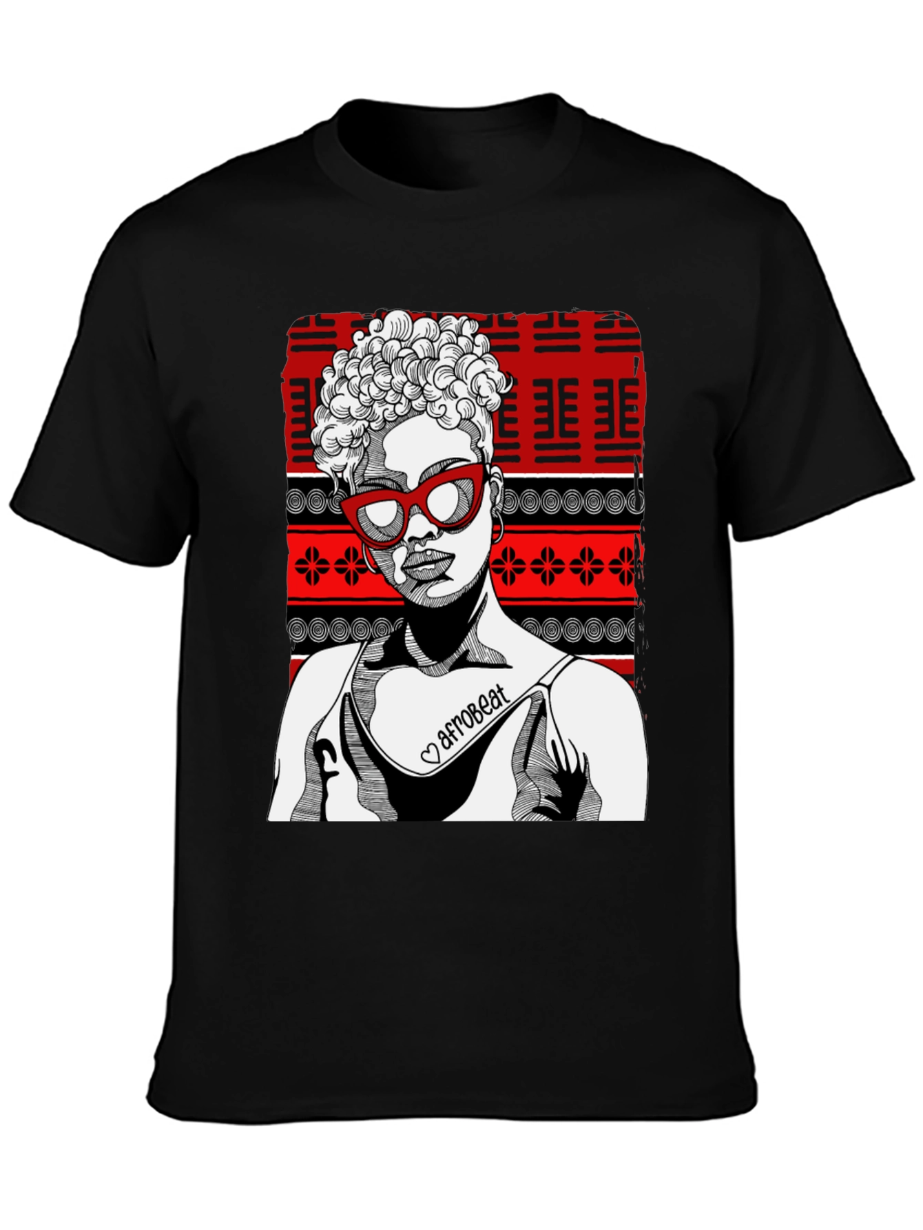 Afrobeat Graphic Tee - Stylish Unisex Black T-Shirt