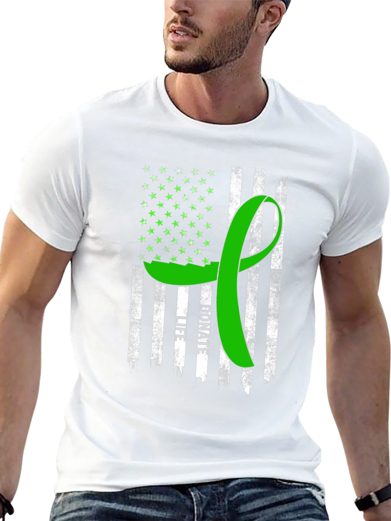 Donate Life American Flag T-Shirt