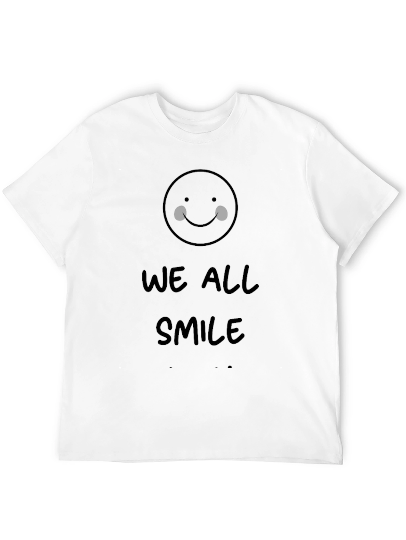 We All Smile Black Graphic Tee