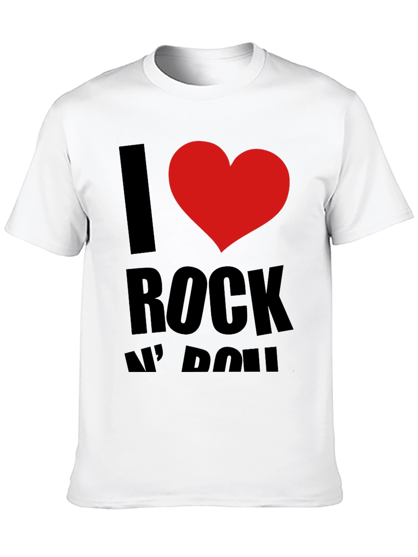 I Love Rock N Roll Black Graphic Tee