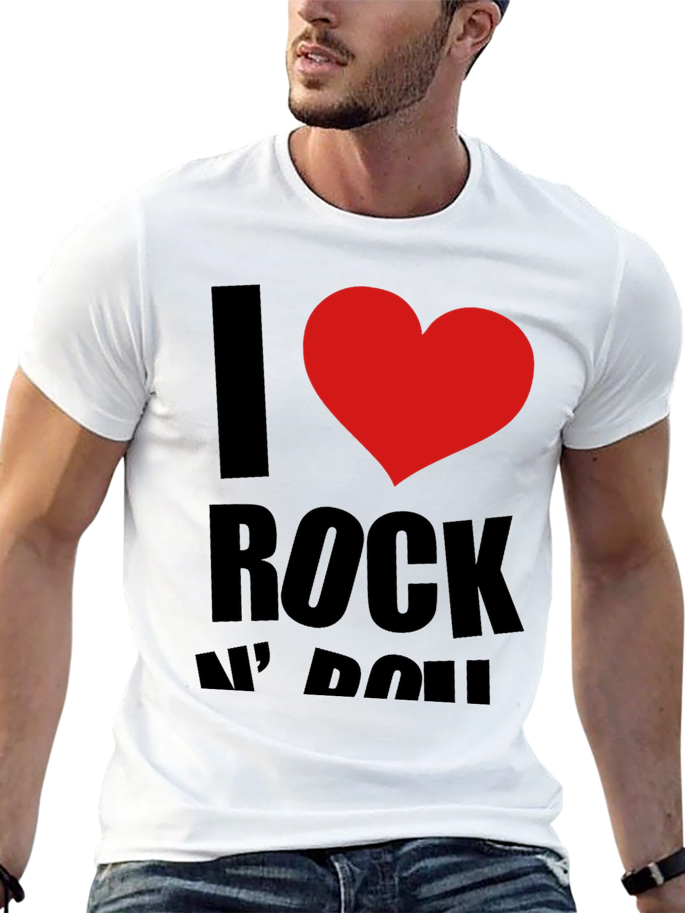 I Love Rock N Roll Black Graphic Tee