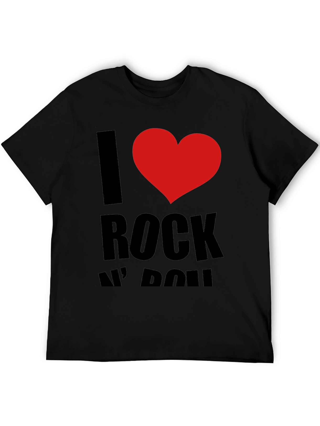I Love Rock N Roll Black Graphic Tee