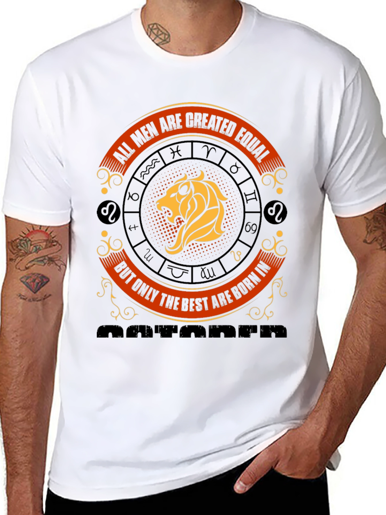 October Born Mens Zodiac T-Shirt