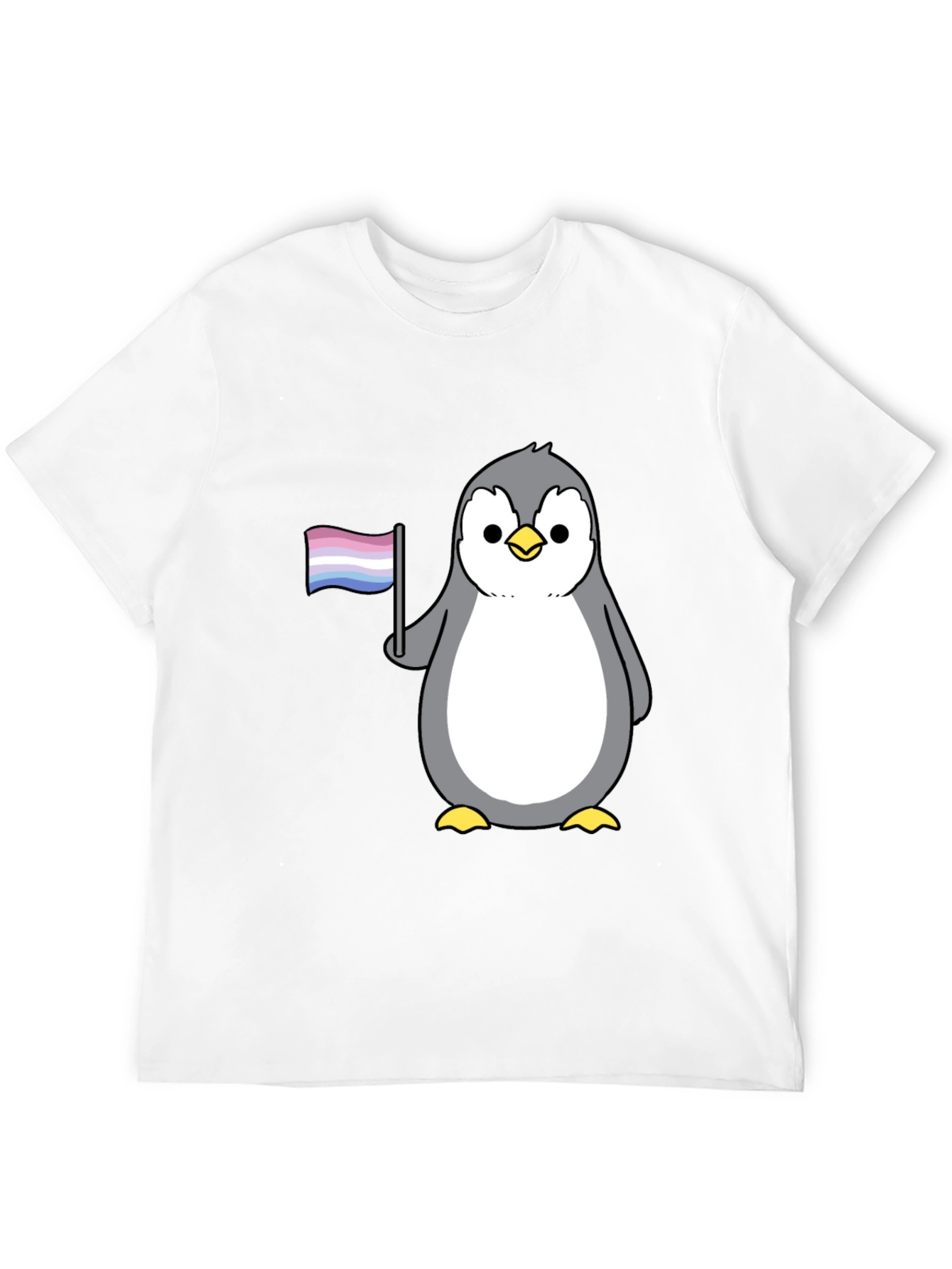 Penguin Pride T-Shirt - Bi Flag Graphic Tee