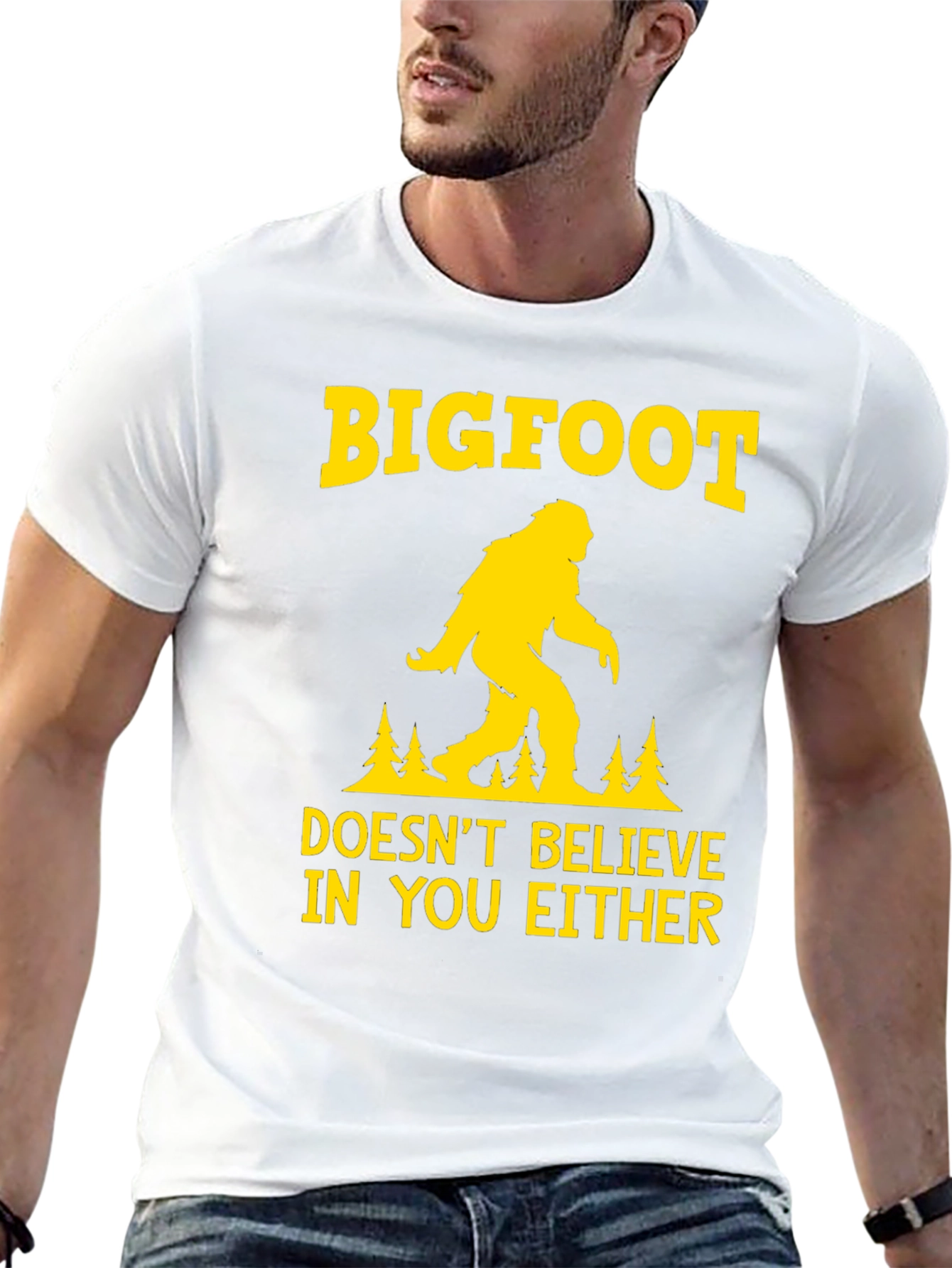 Bigfoot Doesnt Believe T-Shirt
