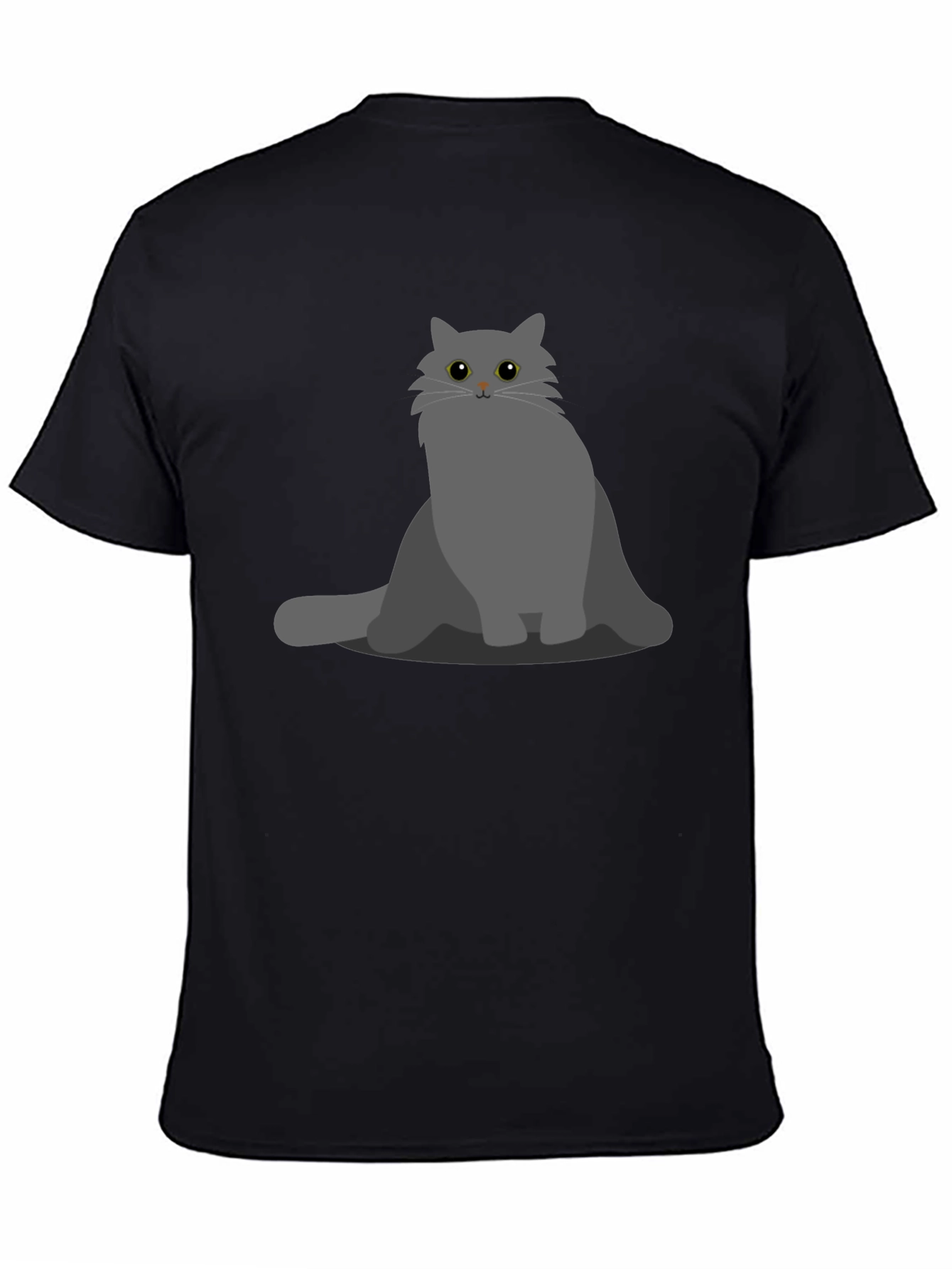 Gray Cat Graphic T-Shirt - Soft Cotton Blend