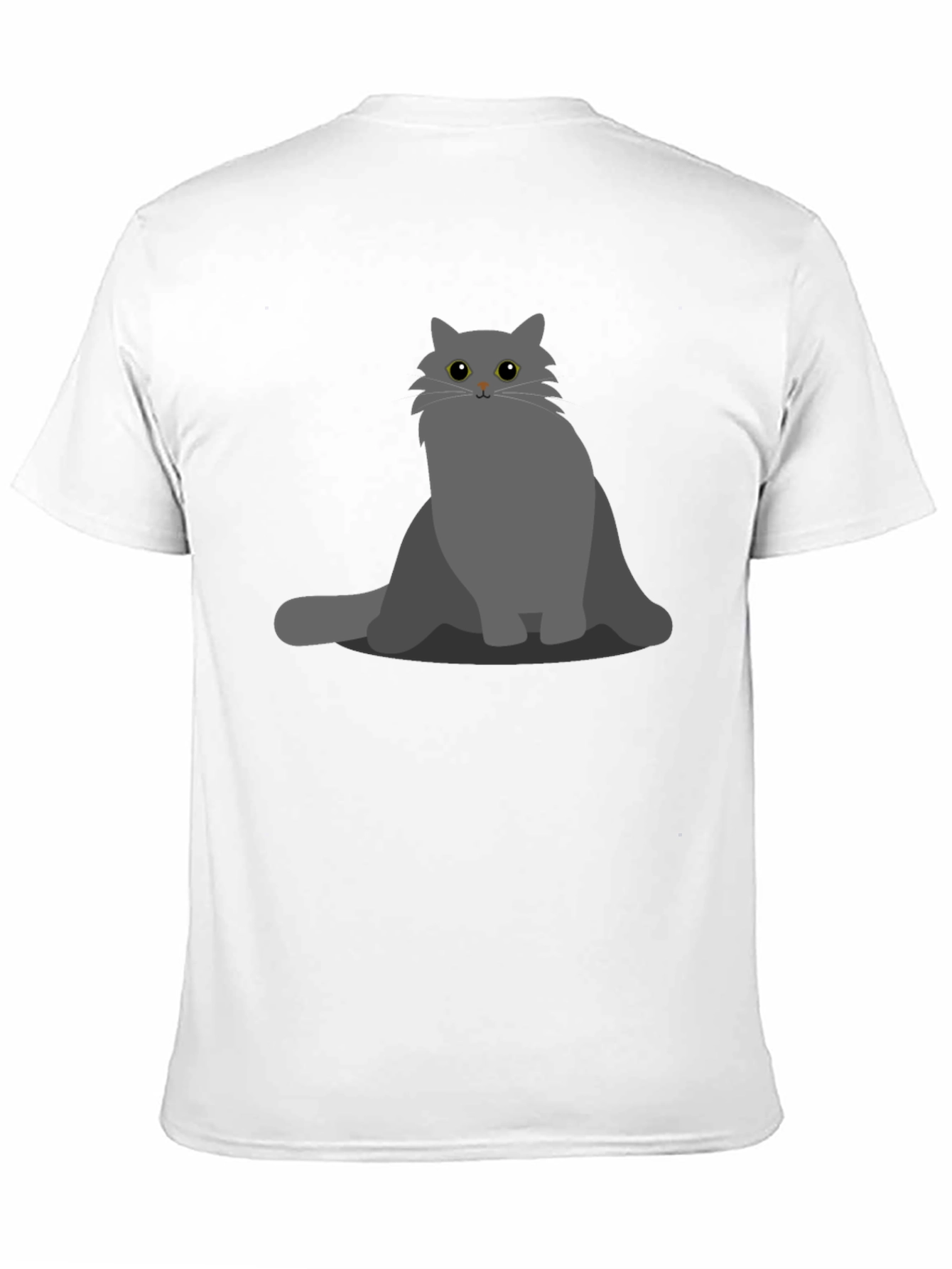 Gray Cat Graphic T-Shirt - Soft Cotton Blend