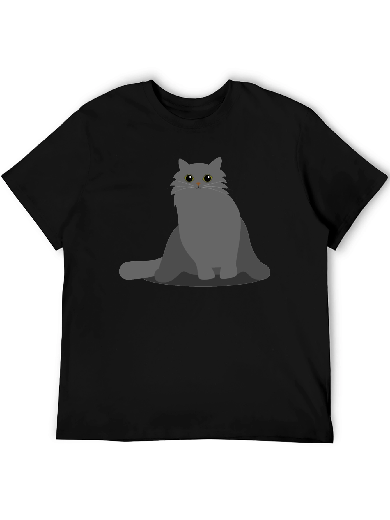 Gray Cat Graphic T-Shirt - Soft Cotton Blend