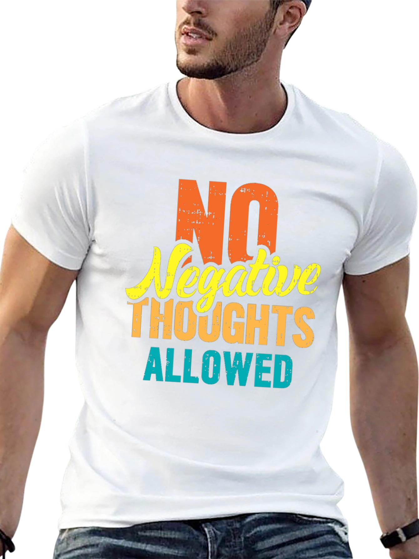 No Negative Thoughts T-Shirt | Positive Vibes Graphic Tee