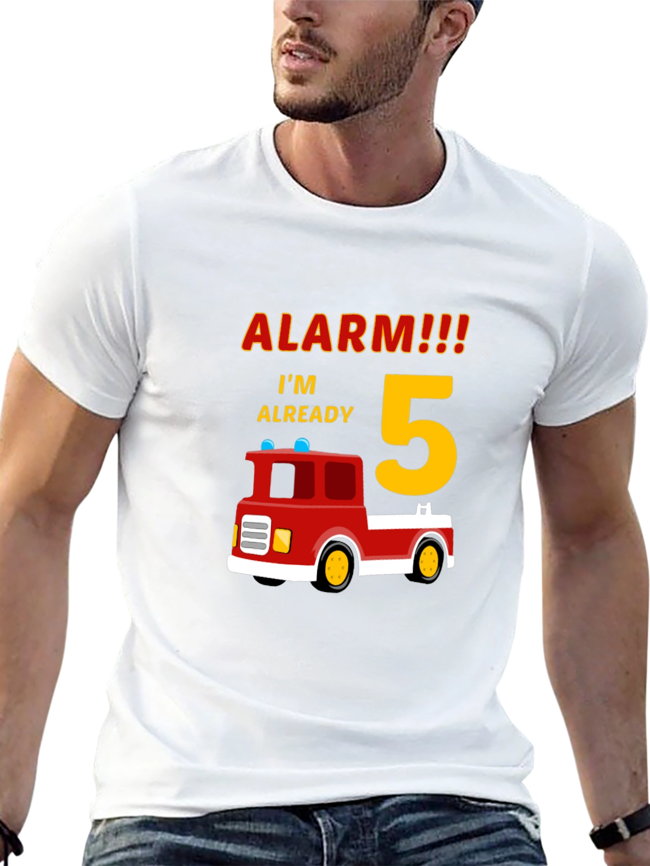 Alarm Im Already 5 Firetruck Birthday T-Shirt