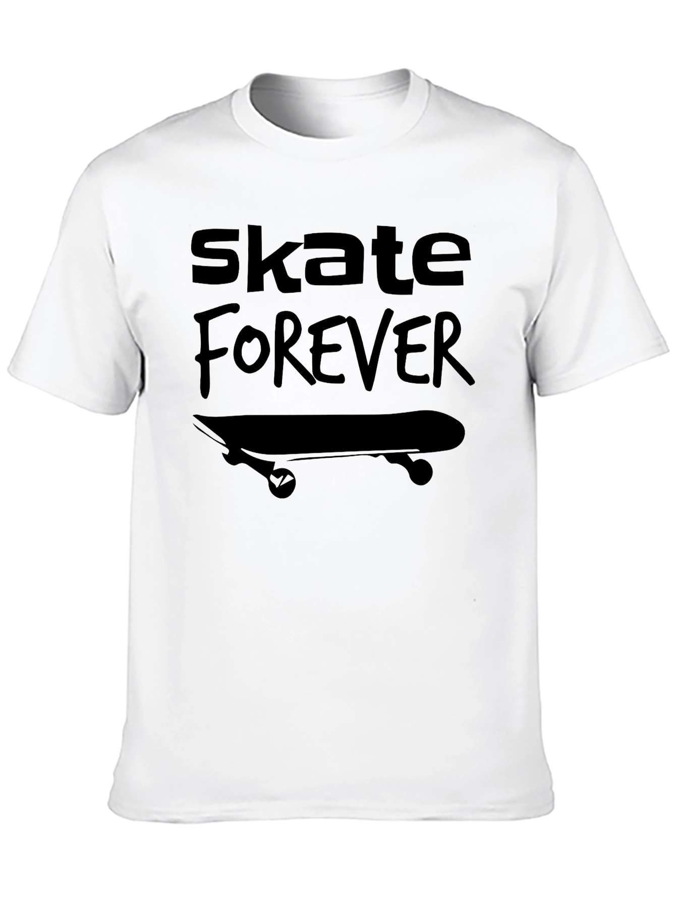 Skate Forever Graphic Tee - Black Cotton T-Shirt