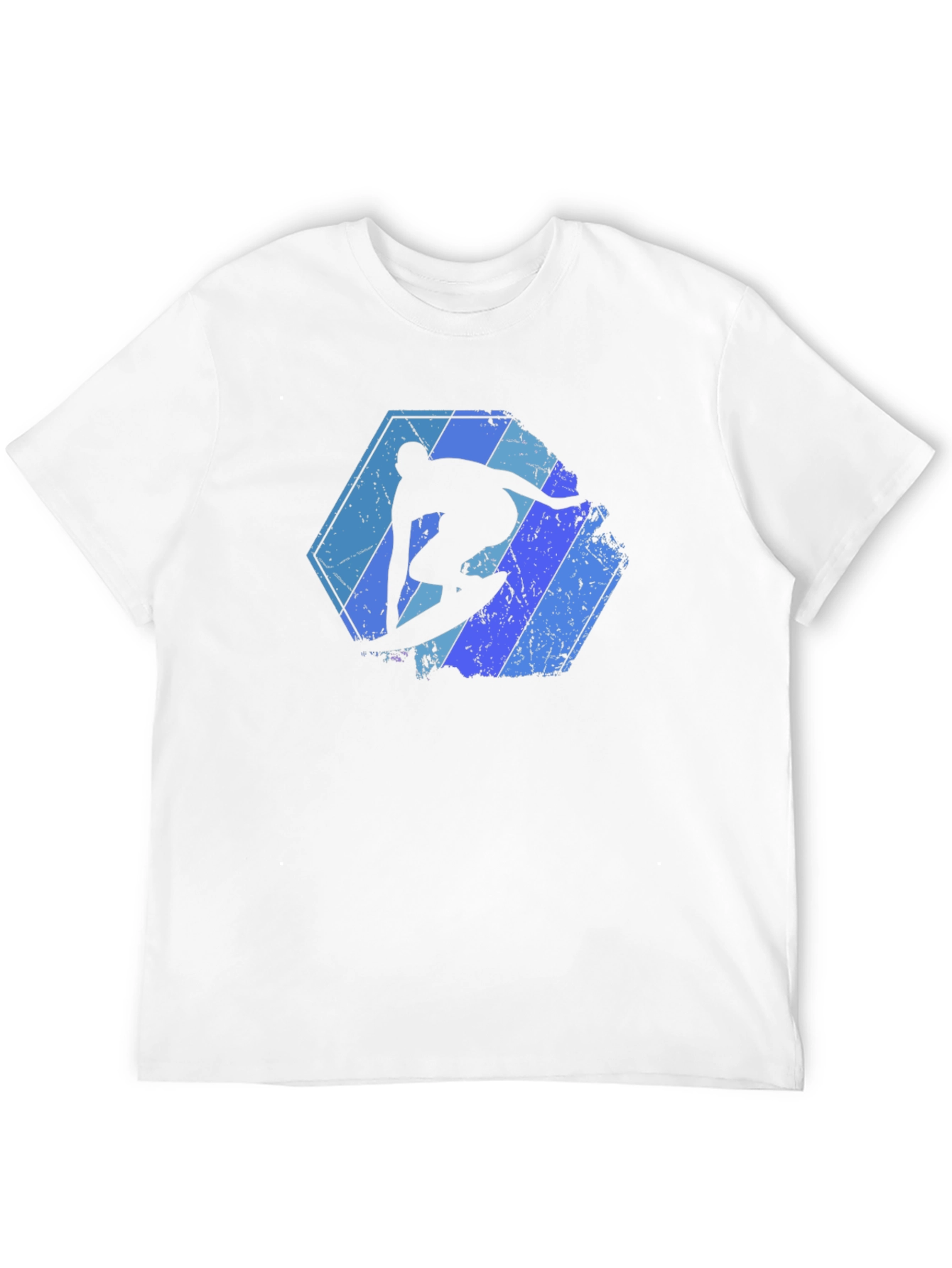 Surfing Silhouette Graphic Tee - Black
