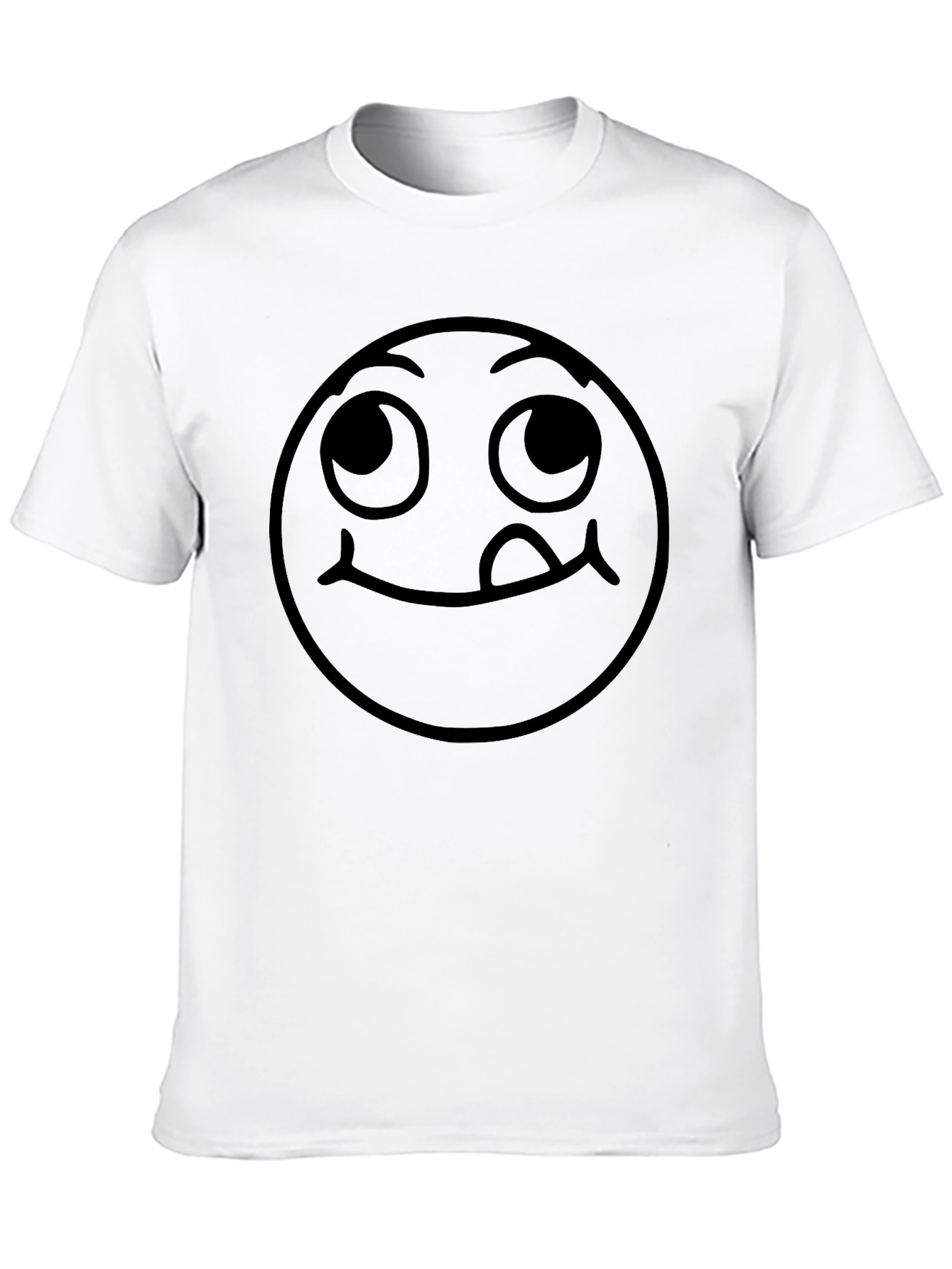 Whimsical Emoji Graphic Tee - Black