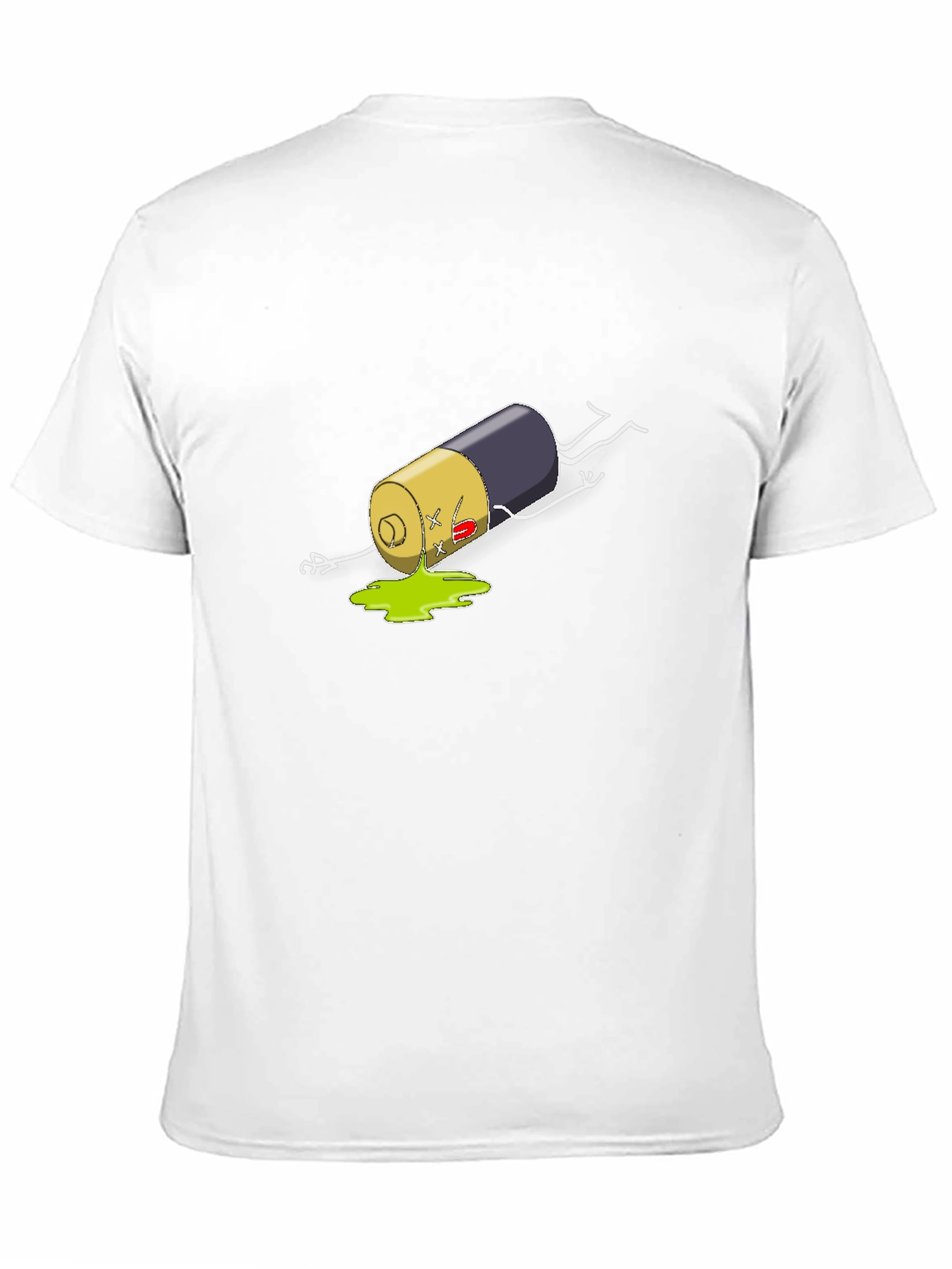 Humorous Battery Graphic T-Shirt - Black