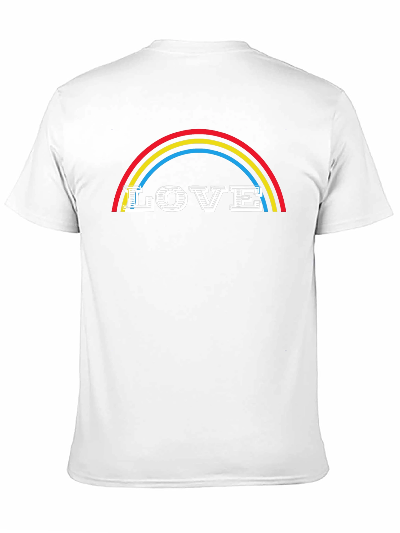 Love Rainbow Graphic Tee - Black Cotton Blend Shirt
