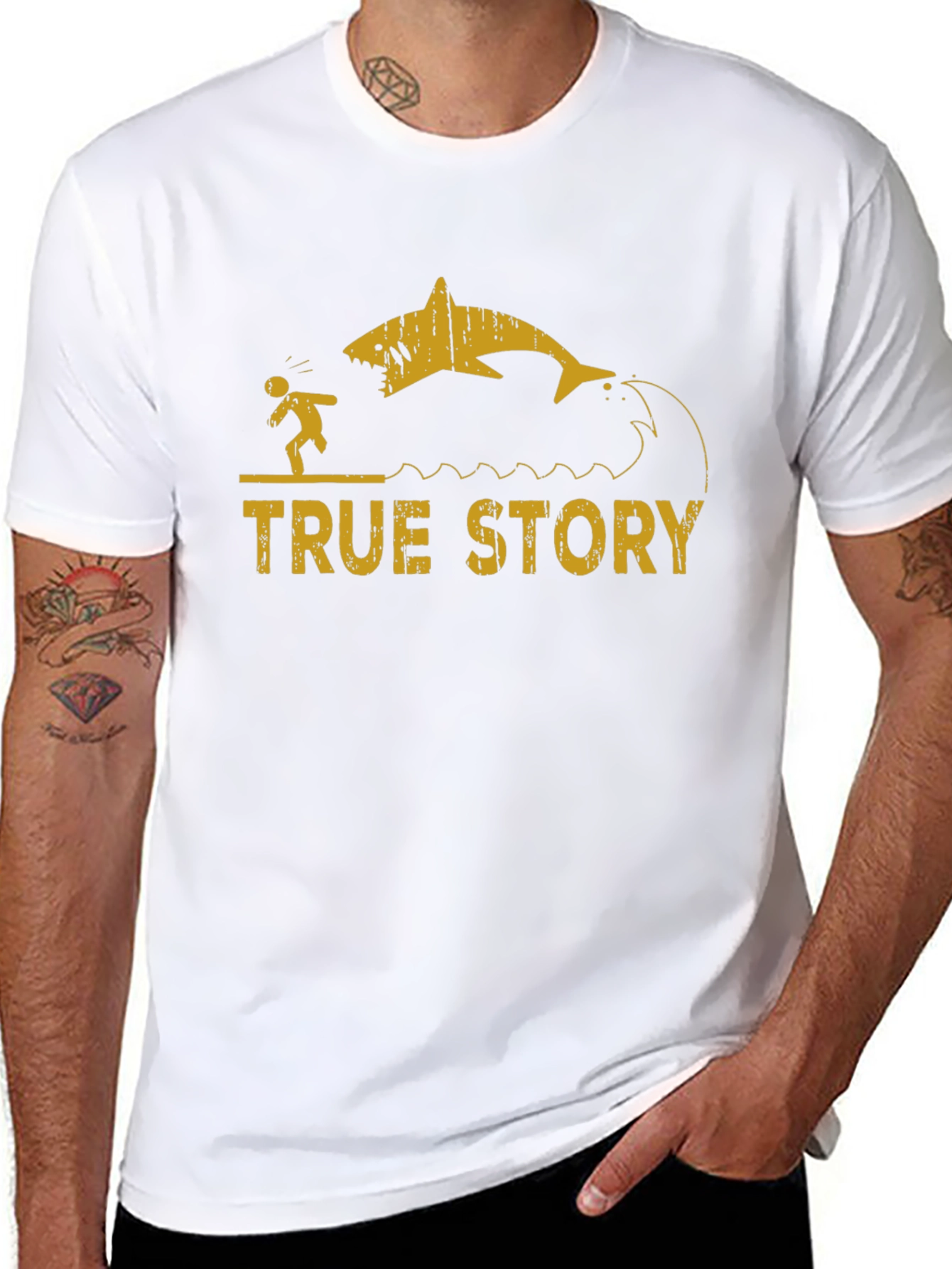 True Story Shark Attack Graphic Tee