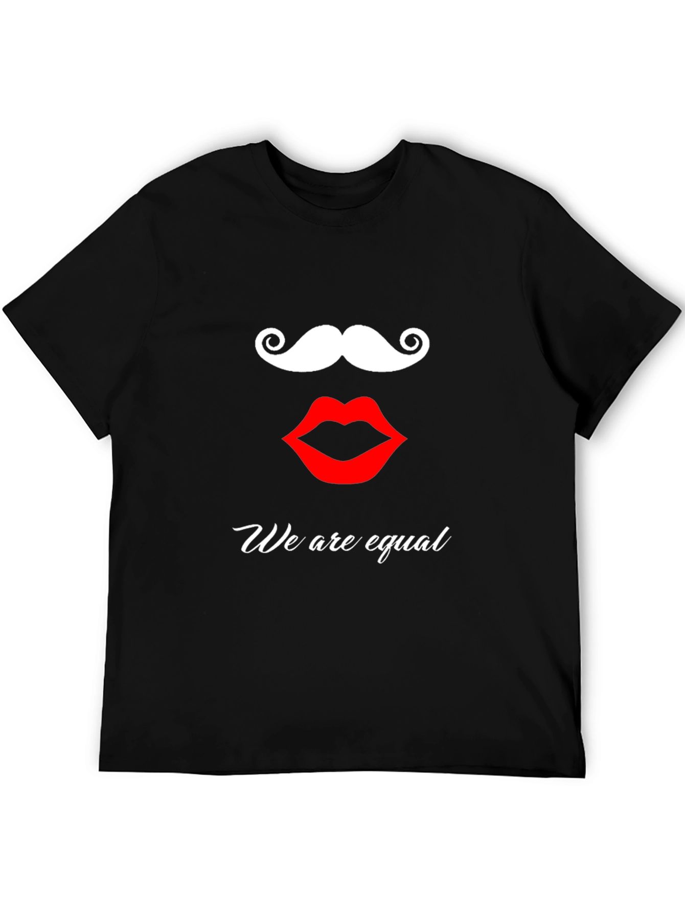 Equality Graphic Tee - Moustache and Lips Design