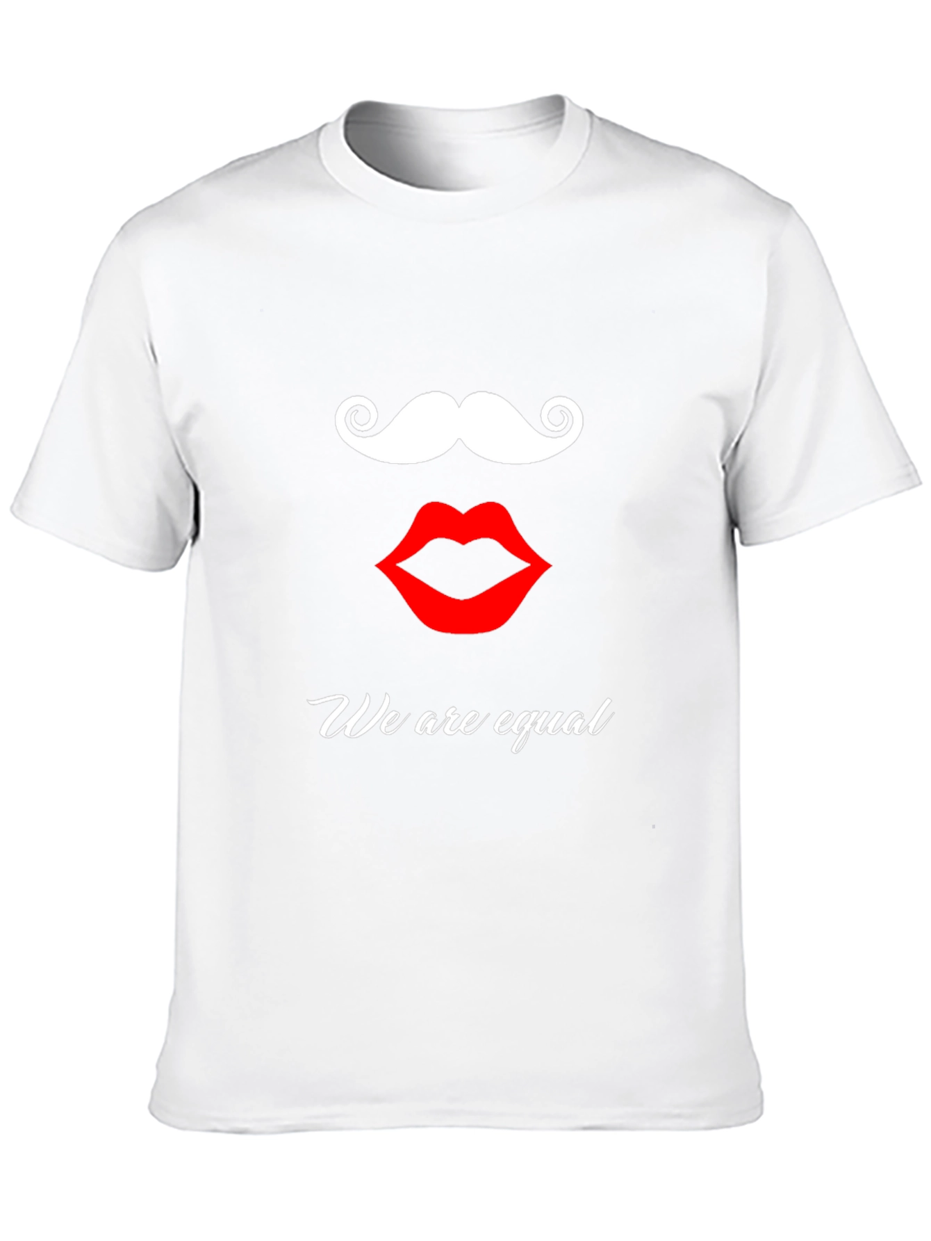 Equality Graphic Tee - Moustache and Lips Design