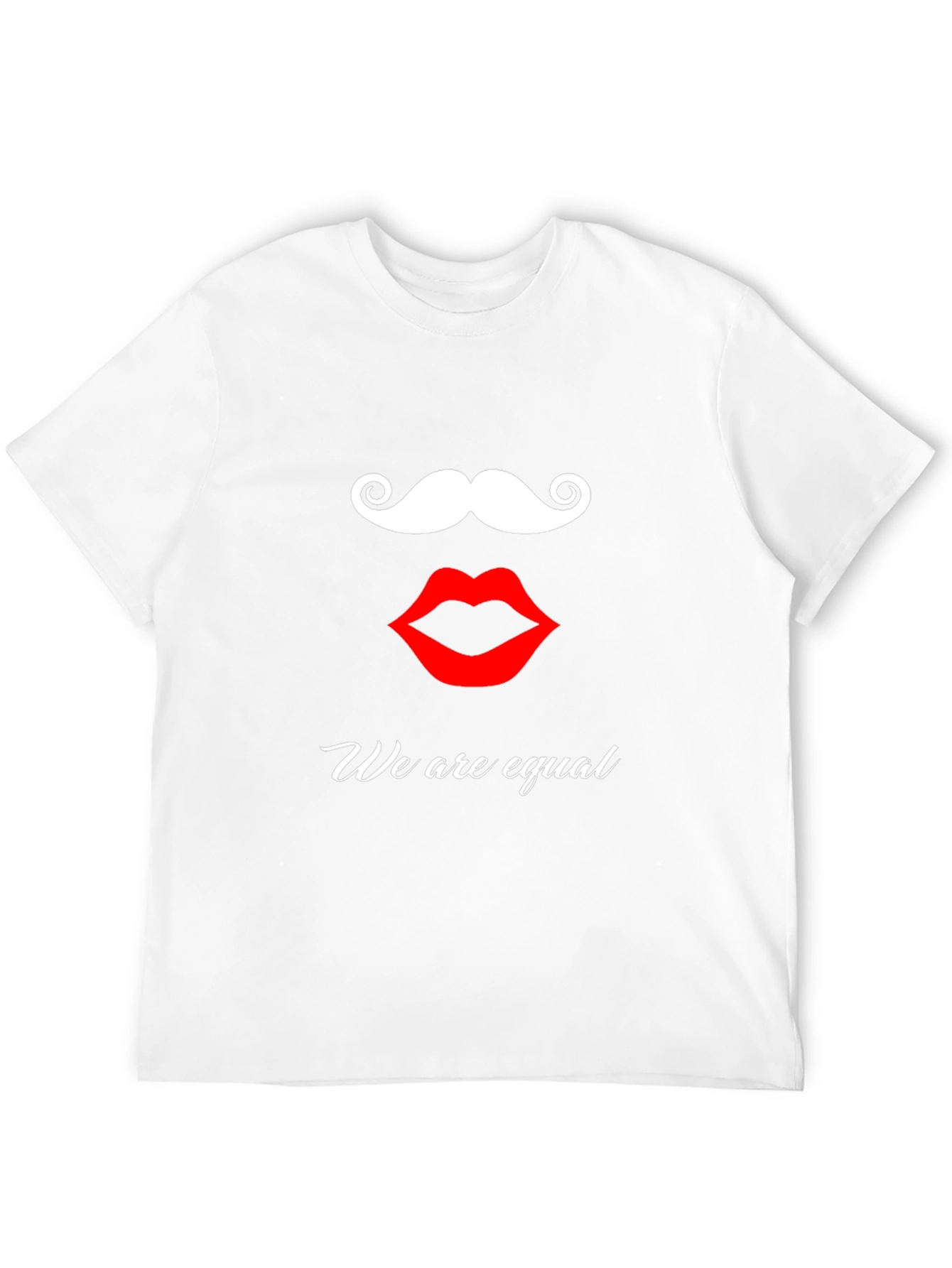 Equality Graphic Tee - Moustache and Lips Design