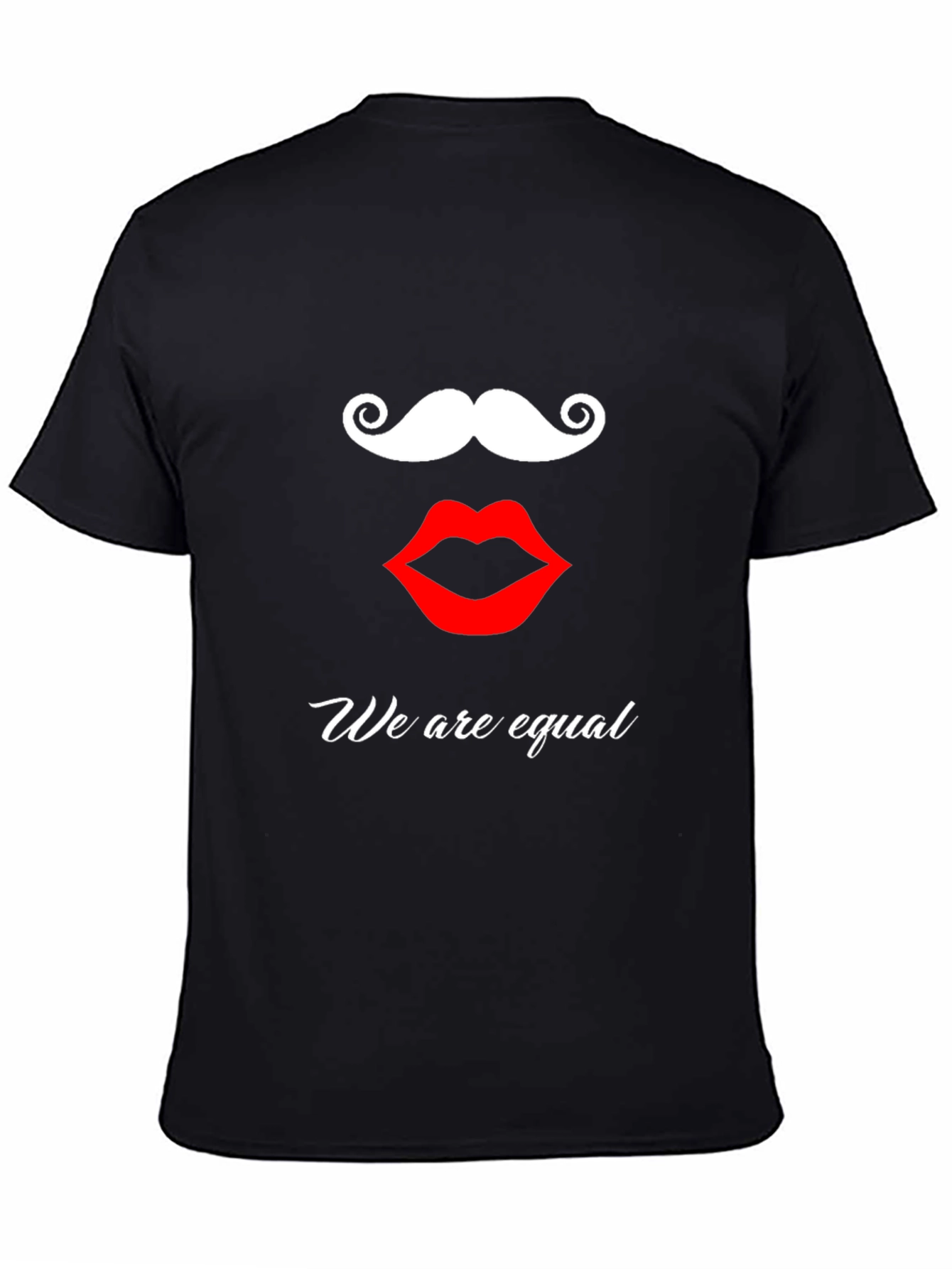 Equality Graphic Tee - Moustache and Lips Design