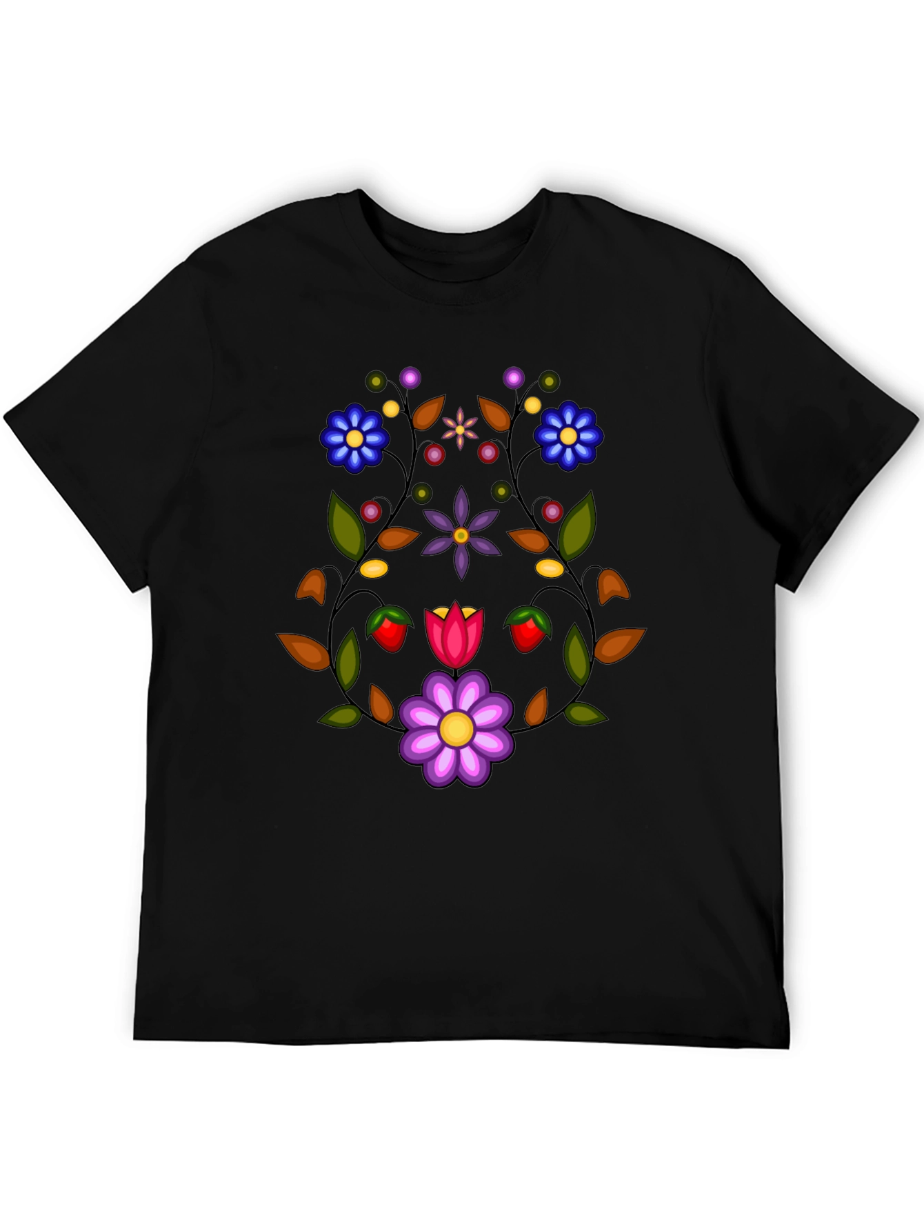 Floral Black T-Shirt