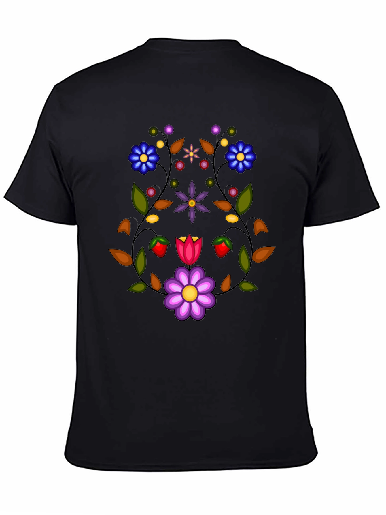 Floral Black T-Shirt