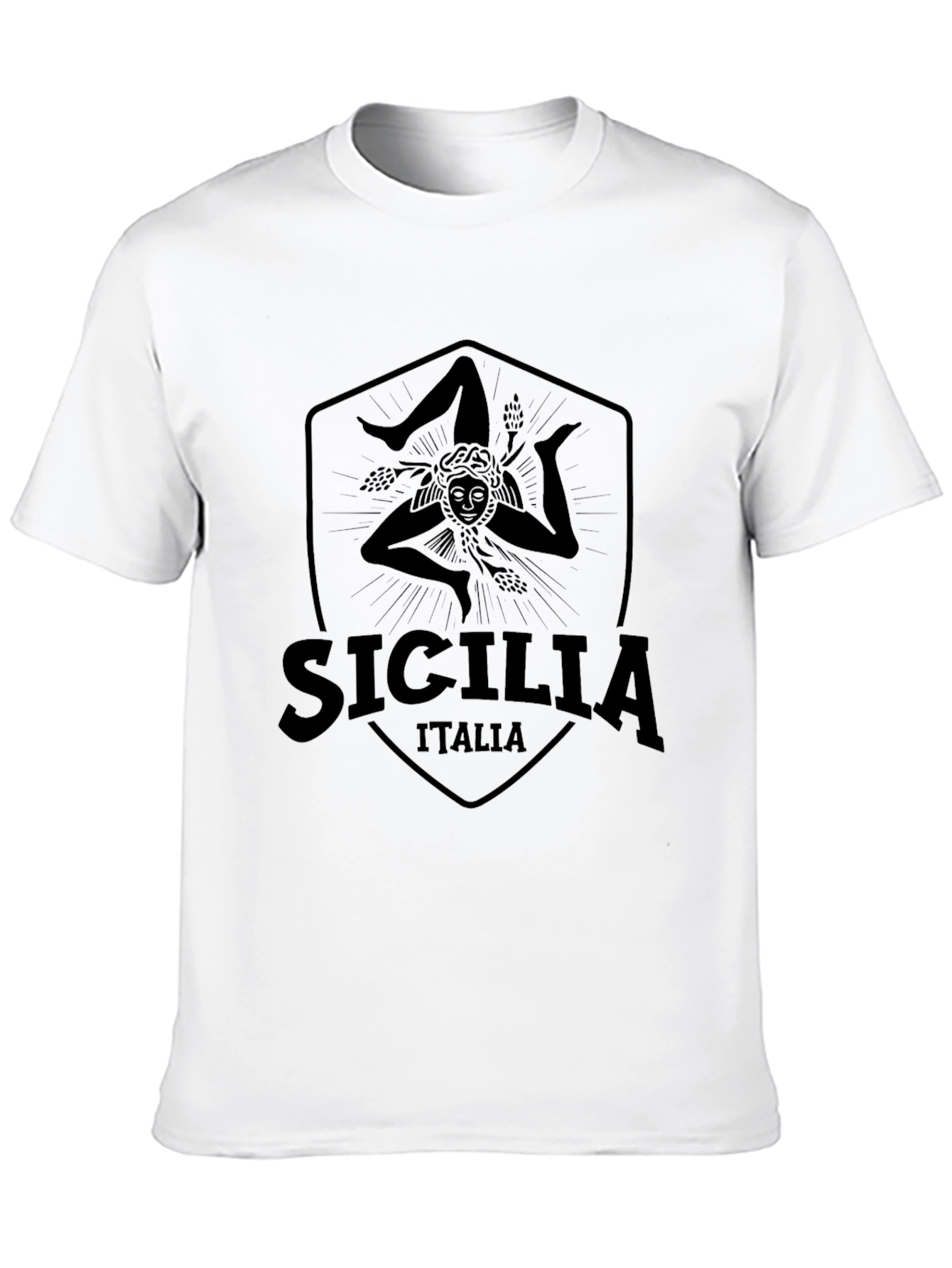 Sicilia Italia T-Shirt - Mens Black Tee
