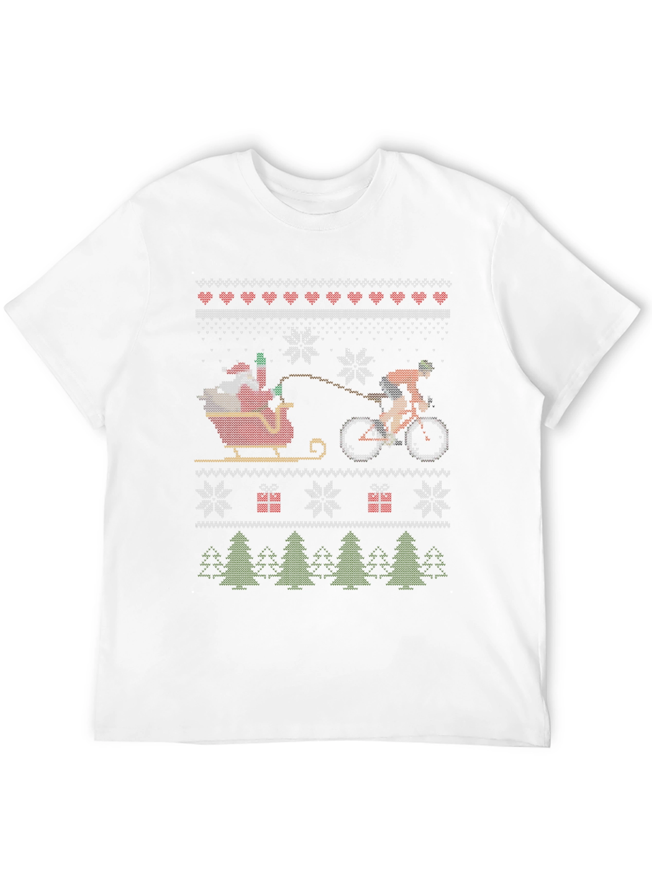 Cycling Santa Christmas T-Shirt