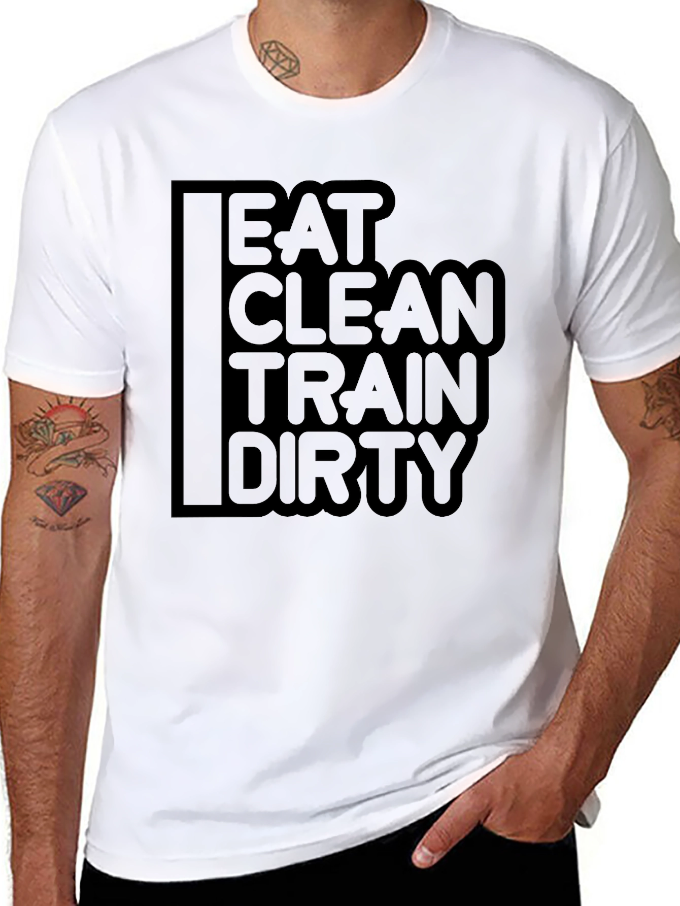 Eat Clean Train Dirty Graphic T-Shirt