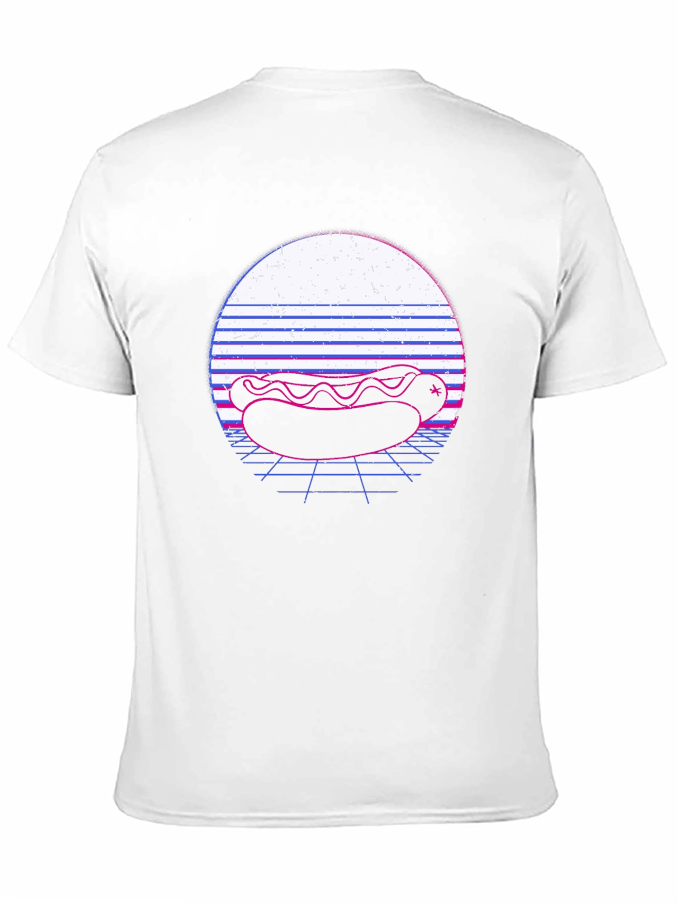 Retro Hotdog Graphic Tee - Black Cotton T-Shirt