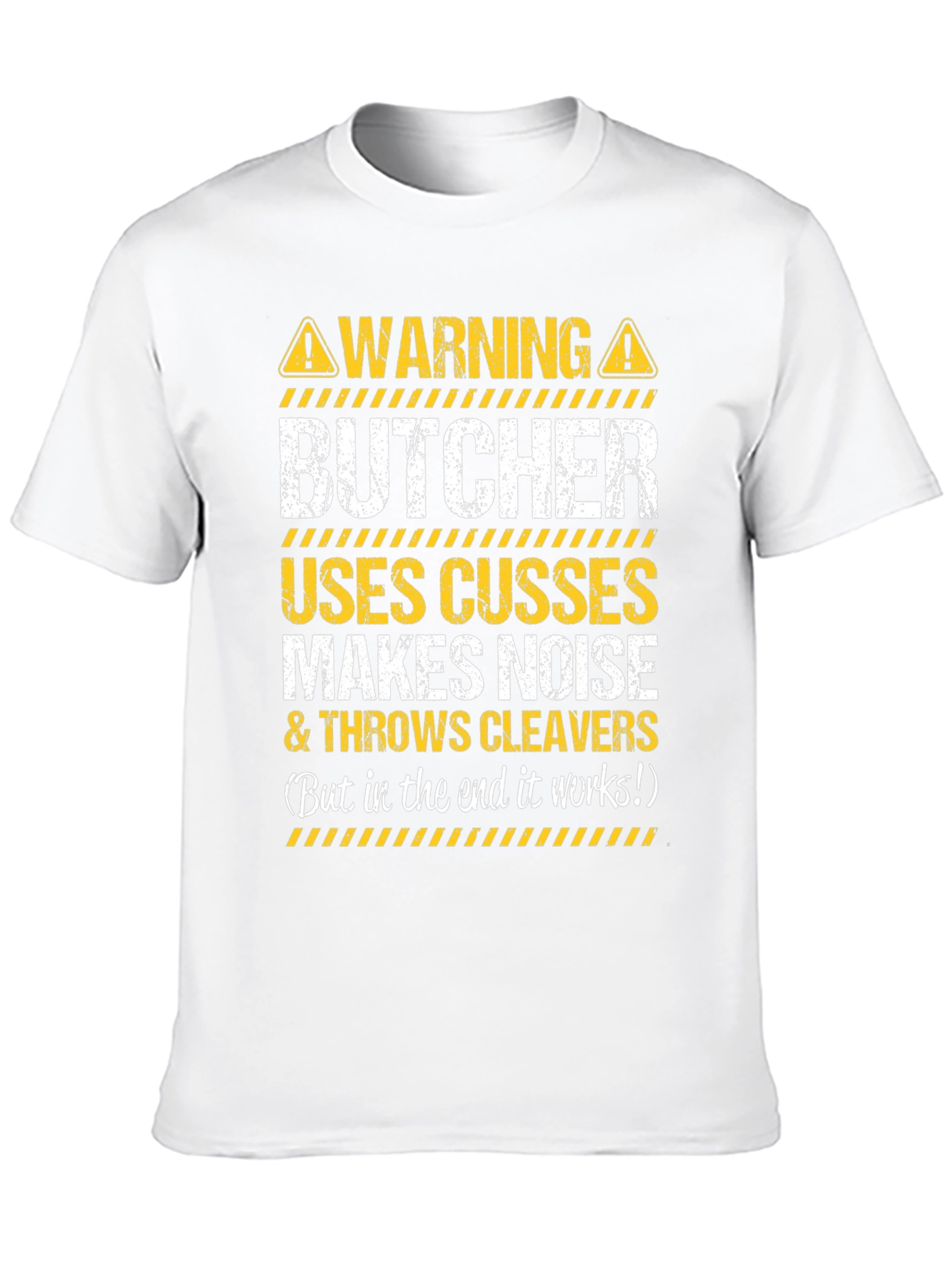 Warning Butcher Graphic T-Shirt - Funny Meat Cutter Tee