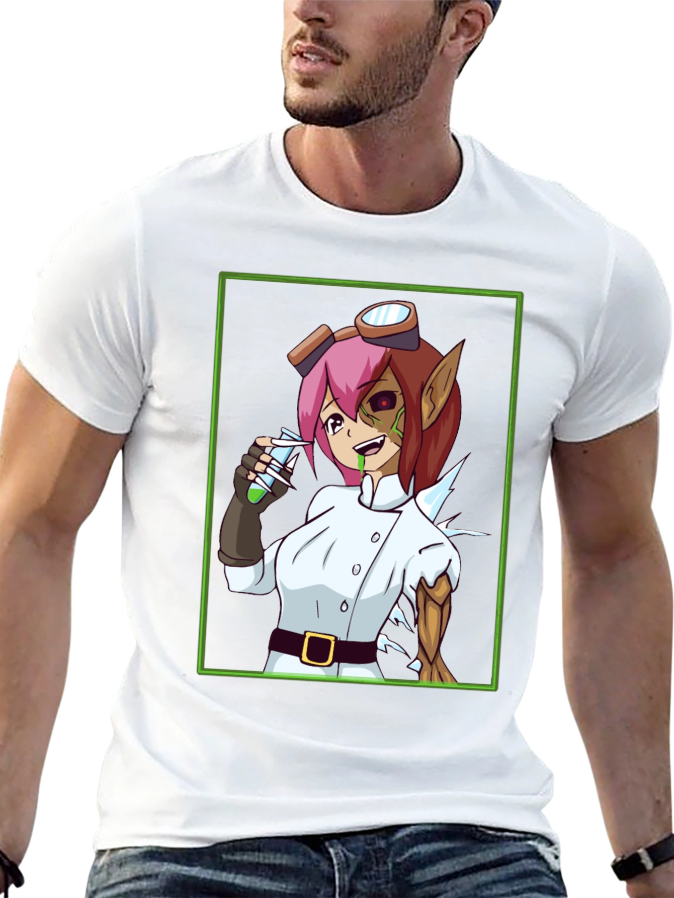 Mad Scientist Girl T-Shirt - Anime Style Design