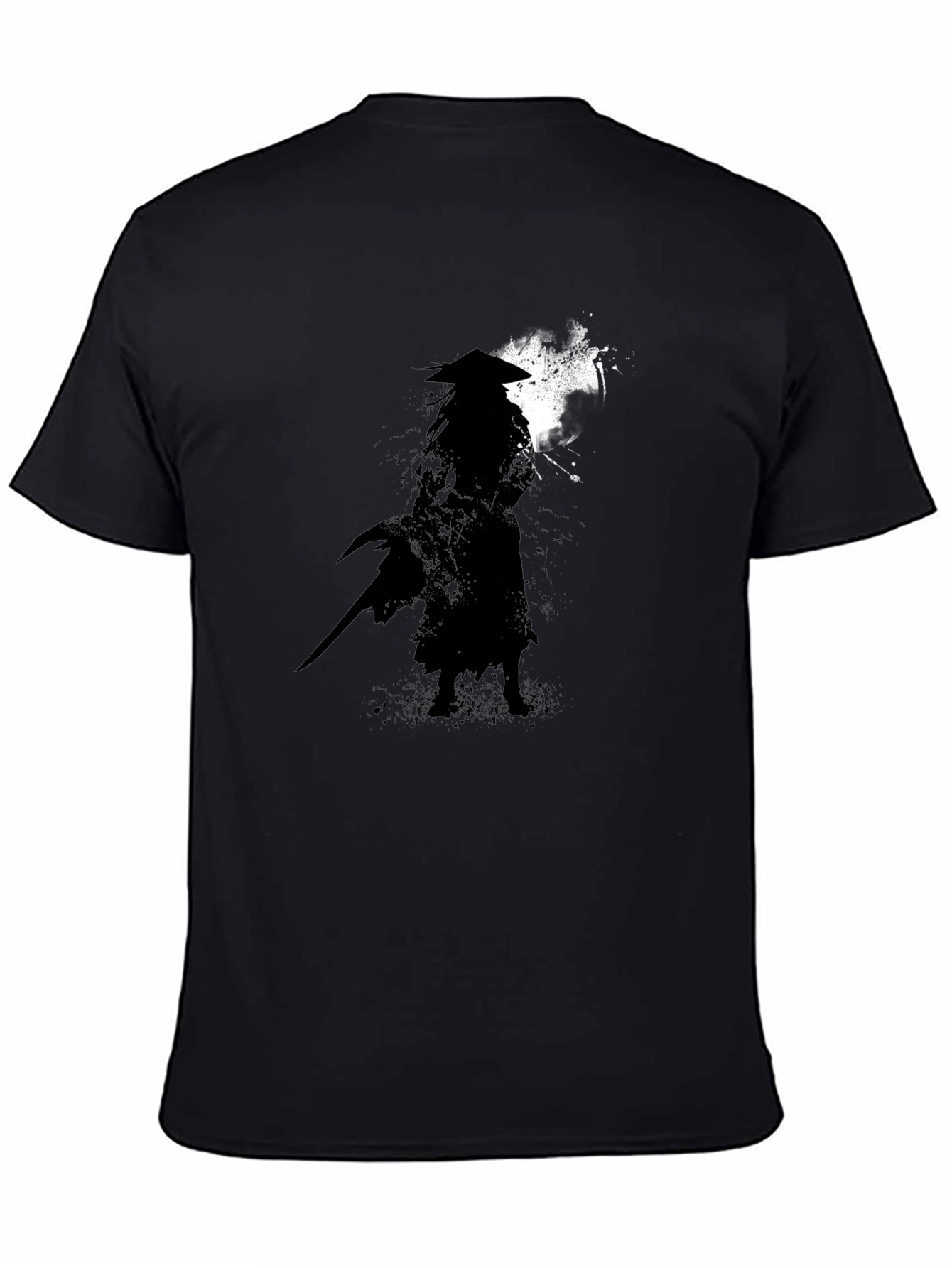 Samurai Silhouette Graphic T-Shirt - Classic Black Tee