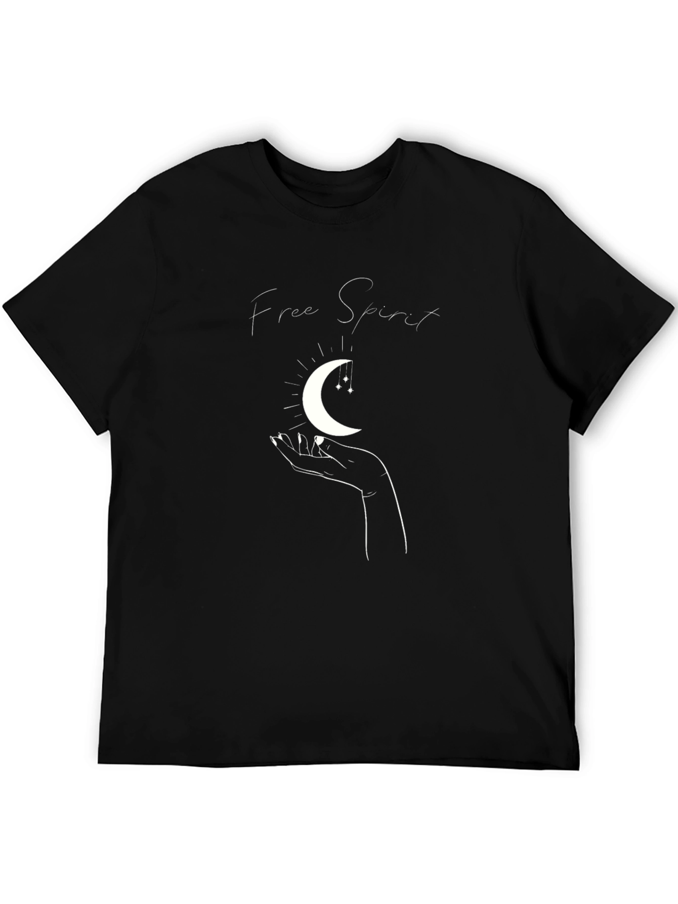 Free Spirit Graphic Tee - Stylish Moon Design