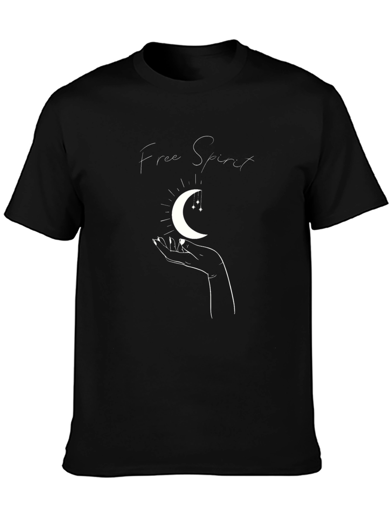 Free Spirit Graphic Tee - Stylish Moon Design