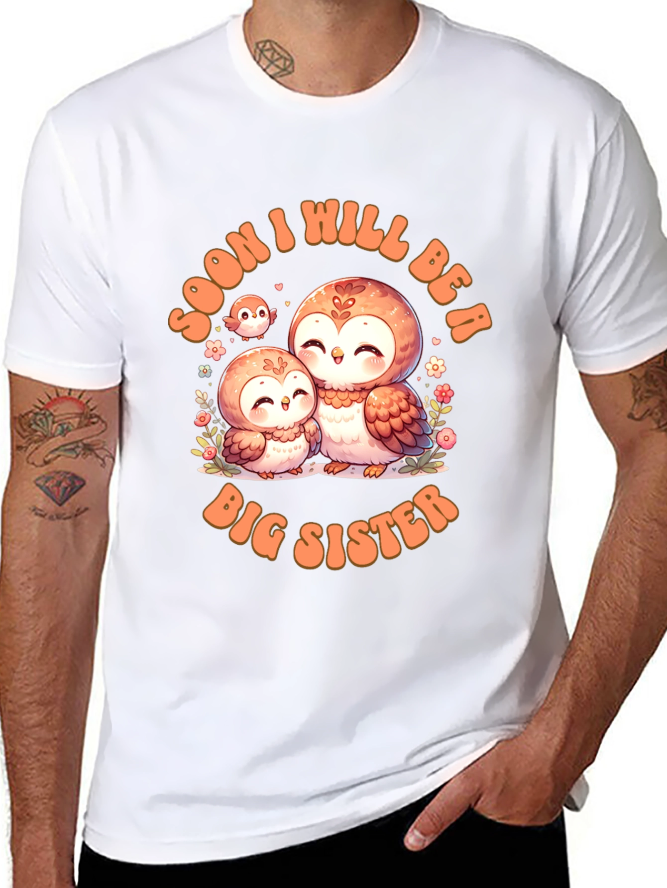 Soon To Be Big Sister Owl T-Shirt