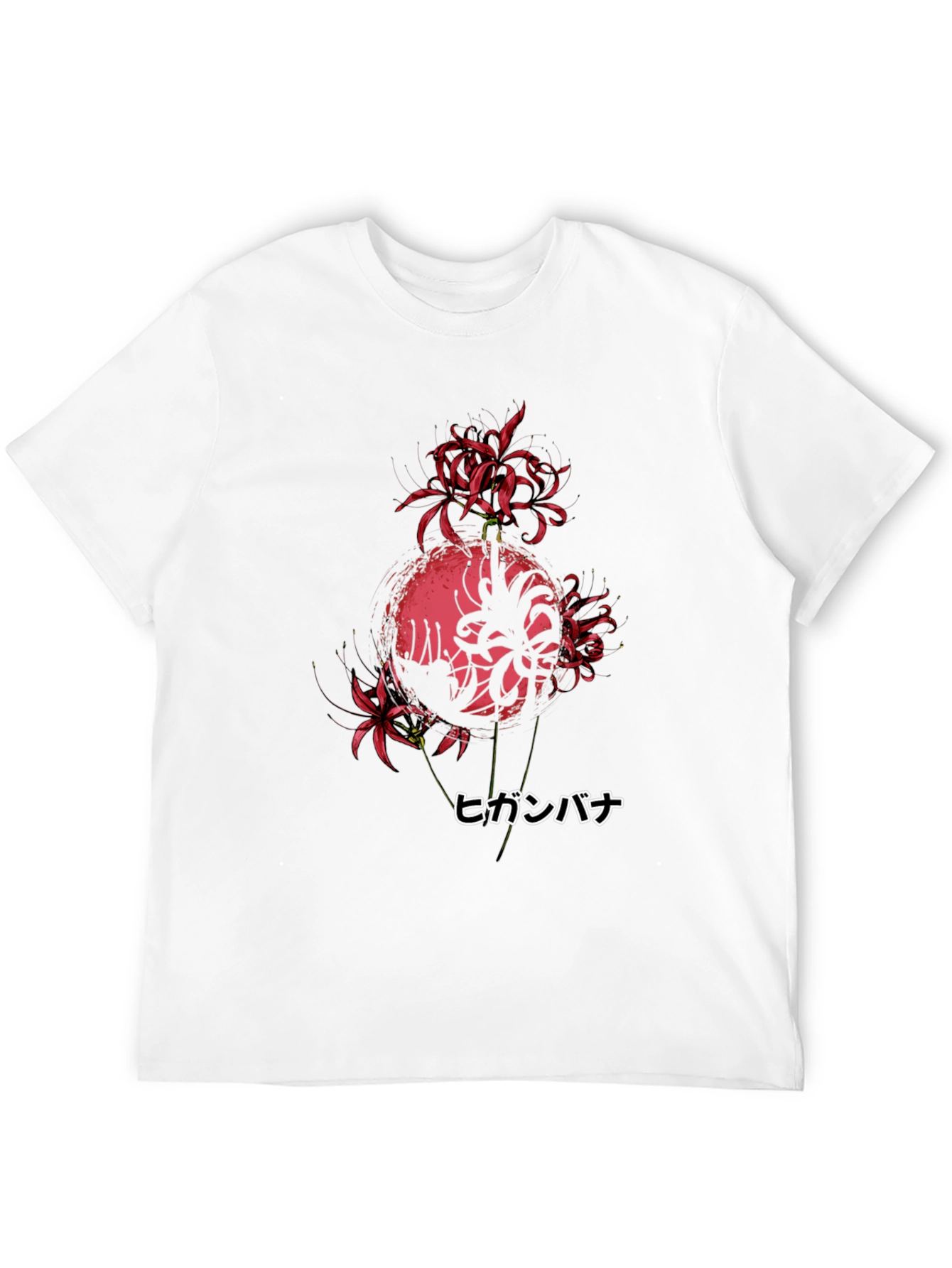 Red Spider Lily Skull Graphic Tee