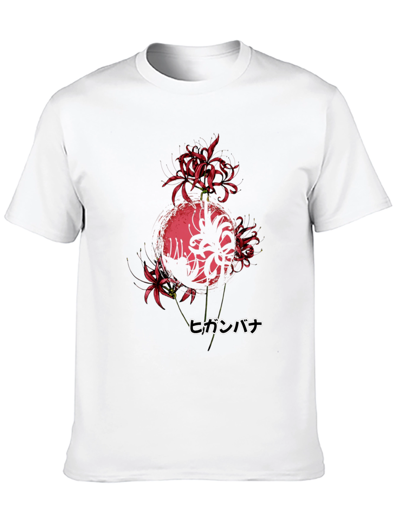 Red Spider Lily Skull Graphic Tee