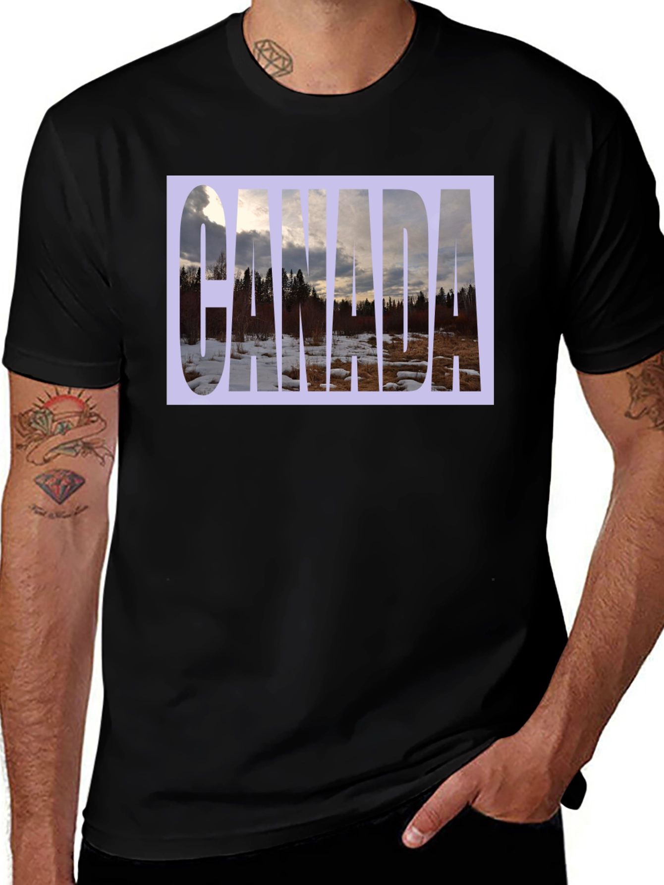 Canada Landscape Graphic Tee - Black T-Shirt