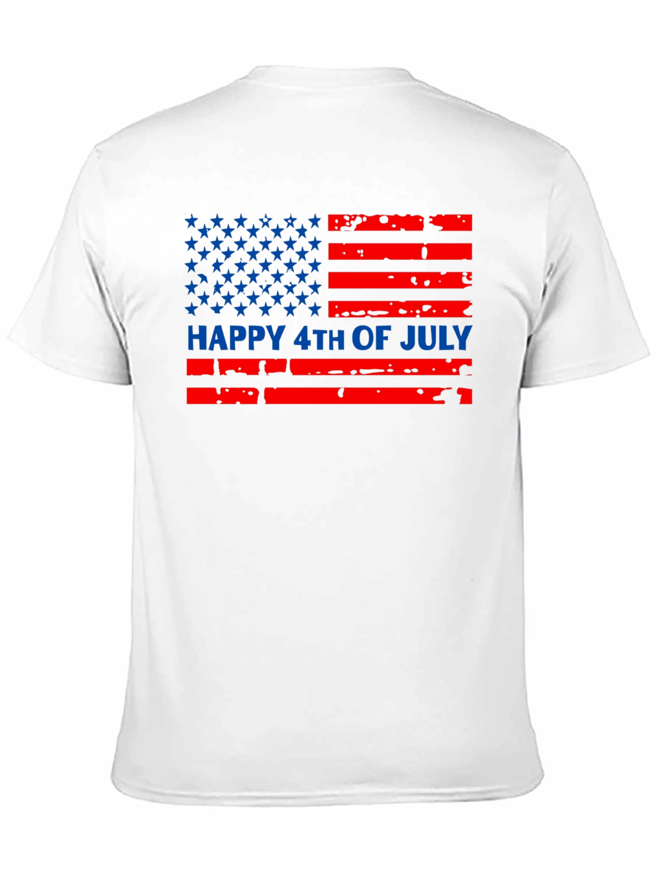 Happy 4th of July American Flag Graphic Tee