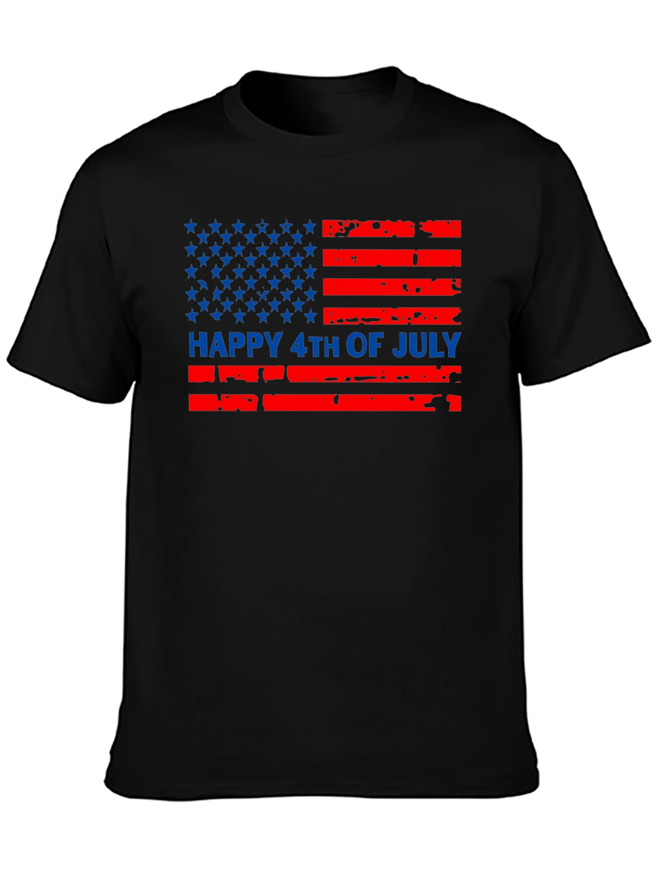 Happy 4th of July American Flag Graphic Tee