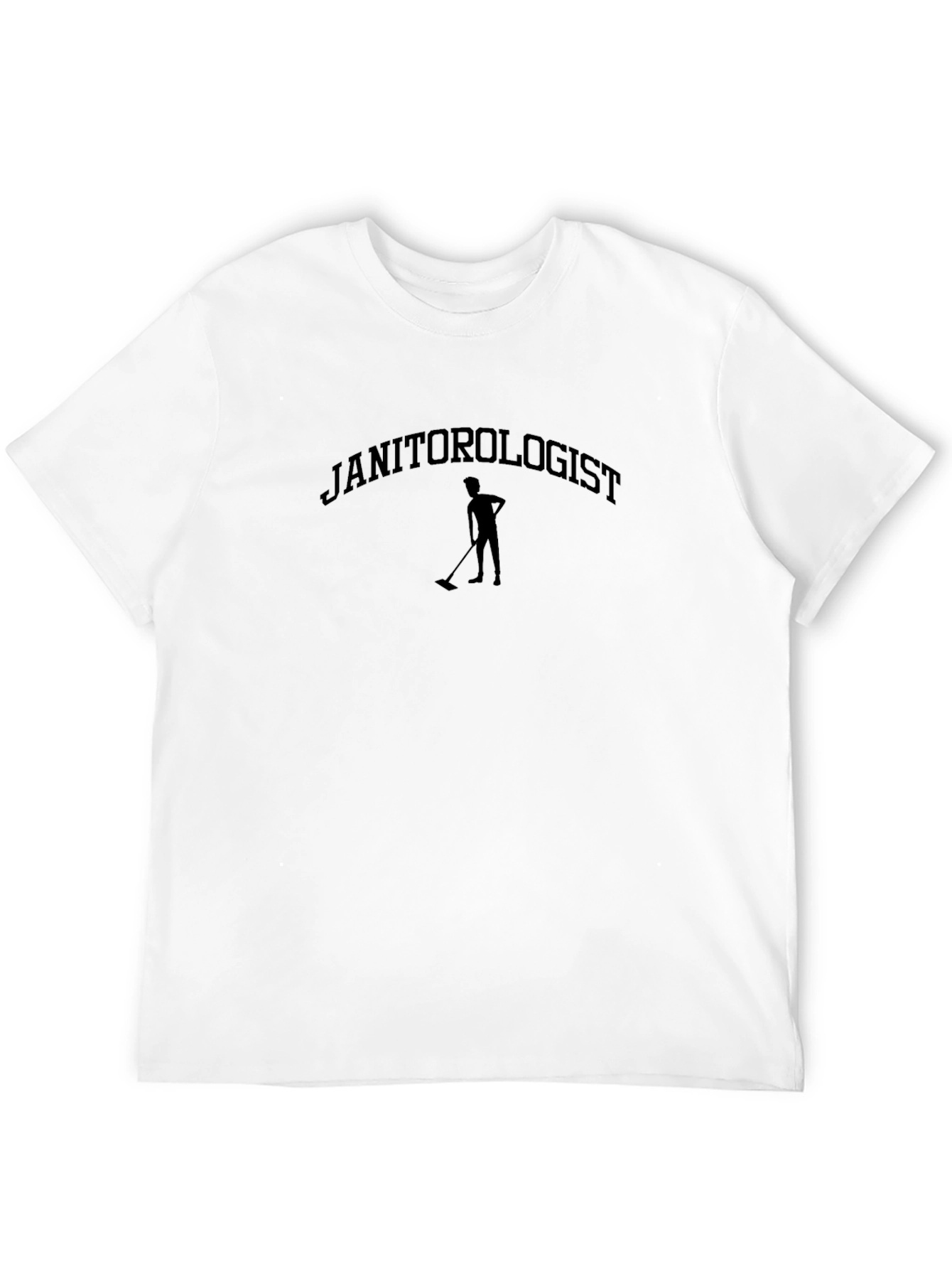 Janitorologist Graphic T-Shirt - Black Cotton Crew Neck