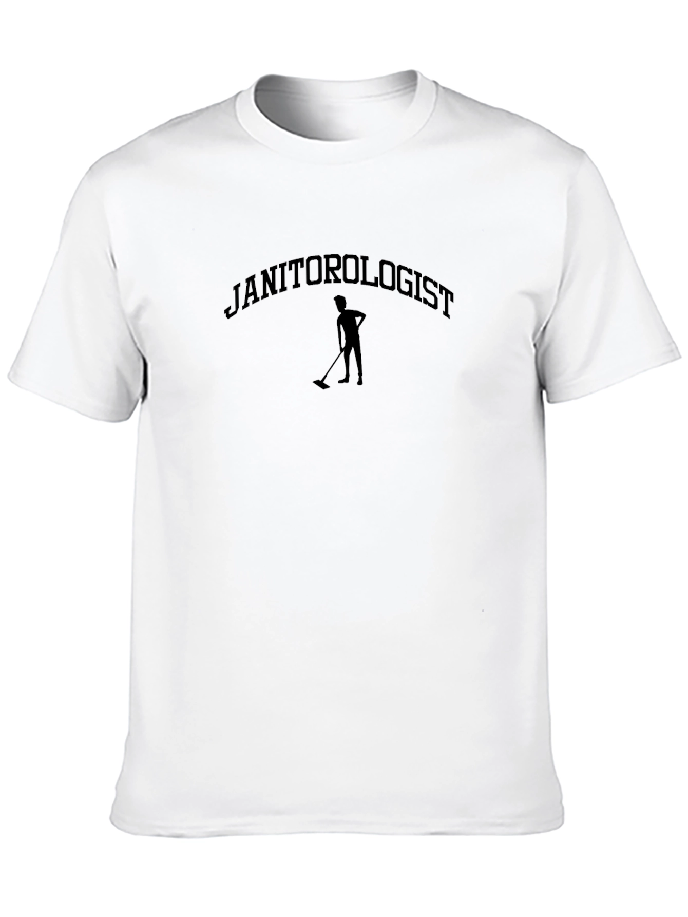 Janitorologist Graphic T-Shirt - Black Cotton Crew Neck
