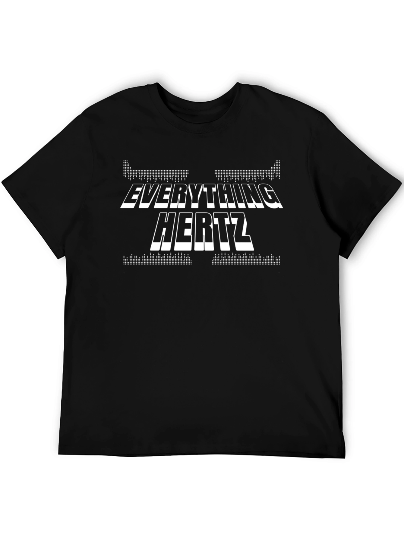 Everything Hertz Black T-Shirt - Music Inspired Design