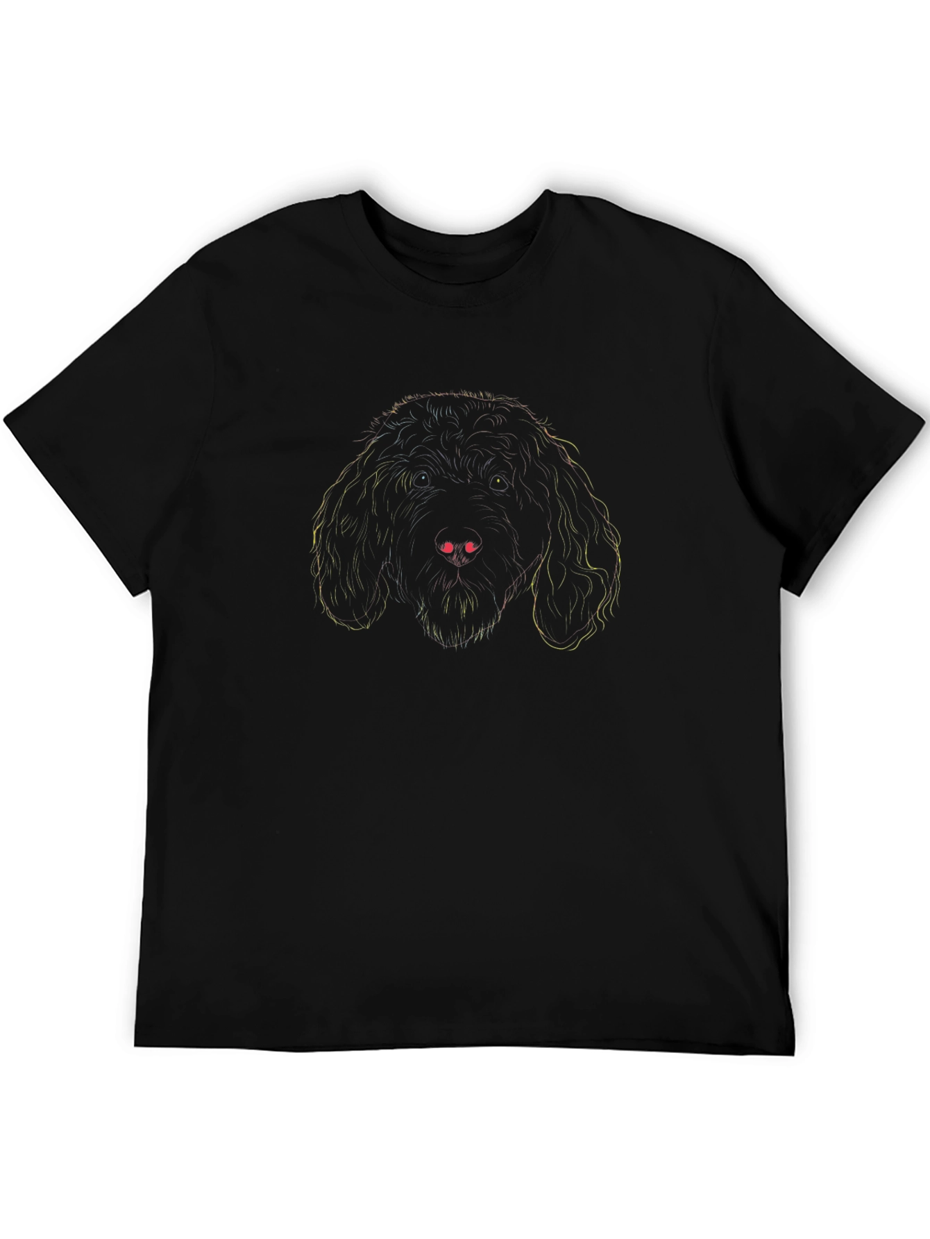 Dog Outline Black T-Shirt