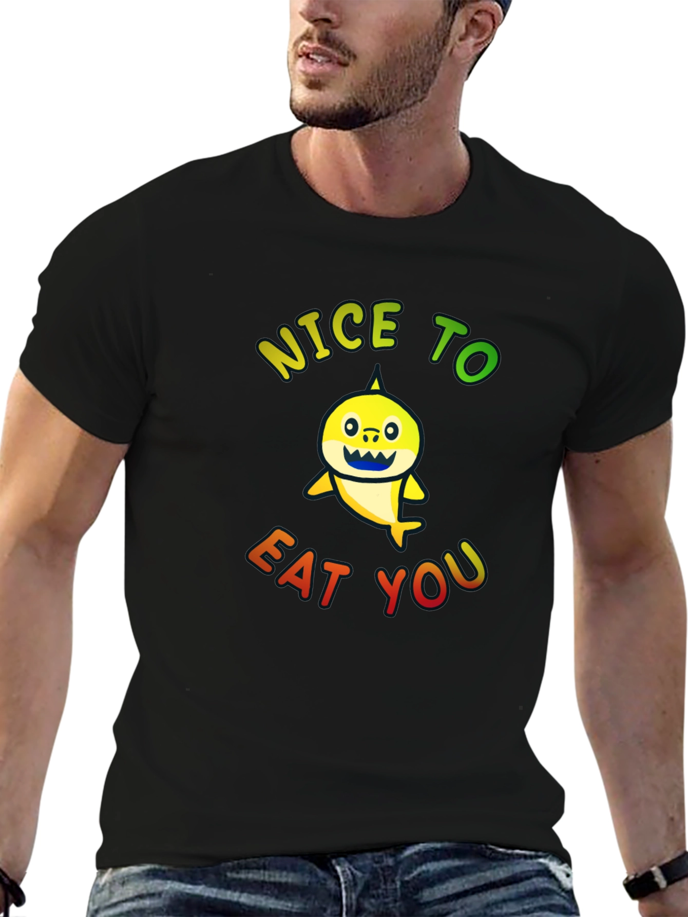 Nice To Eat You Baby Shark Graphic Tee