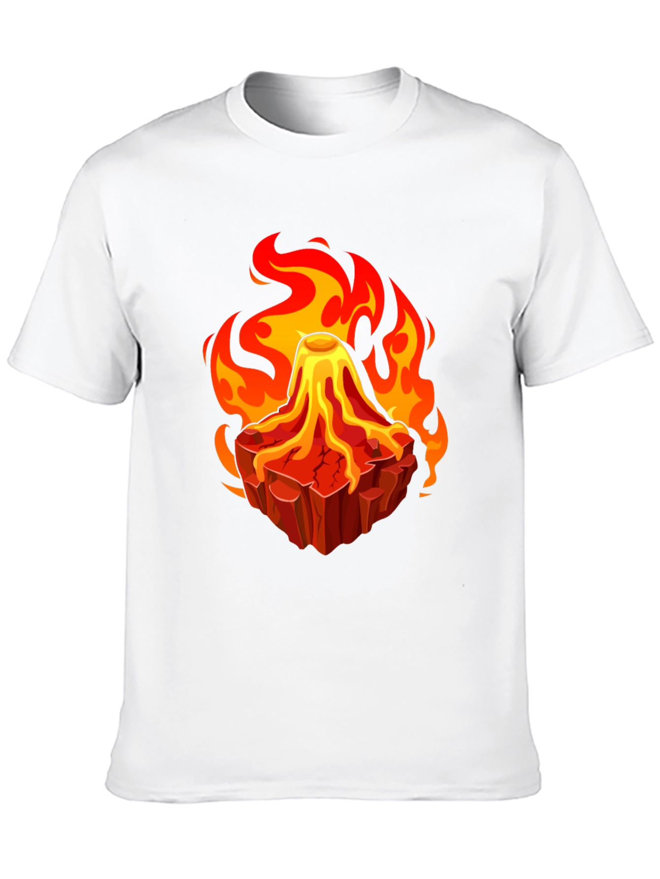 Volcano Lava Flames Graphic T-Shirt - Unique Design
