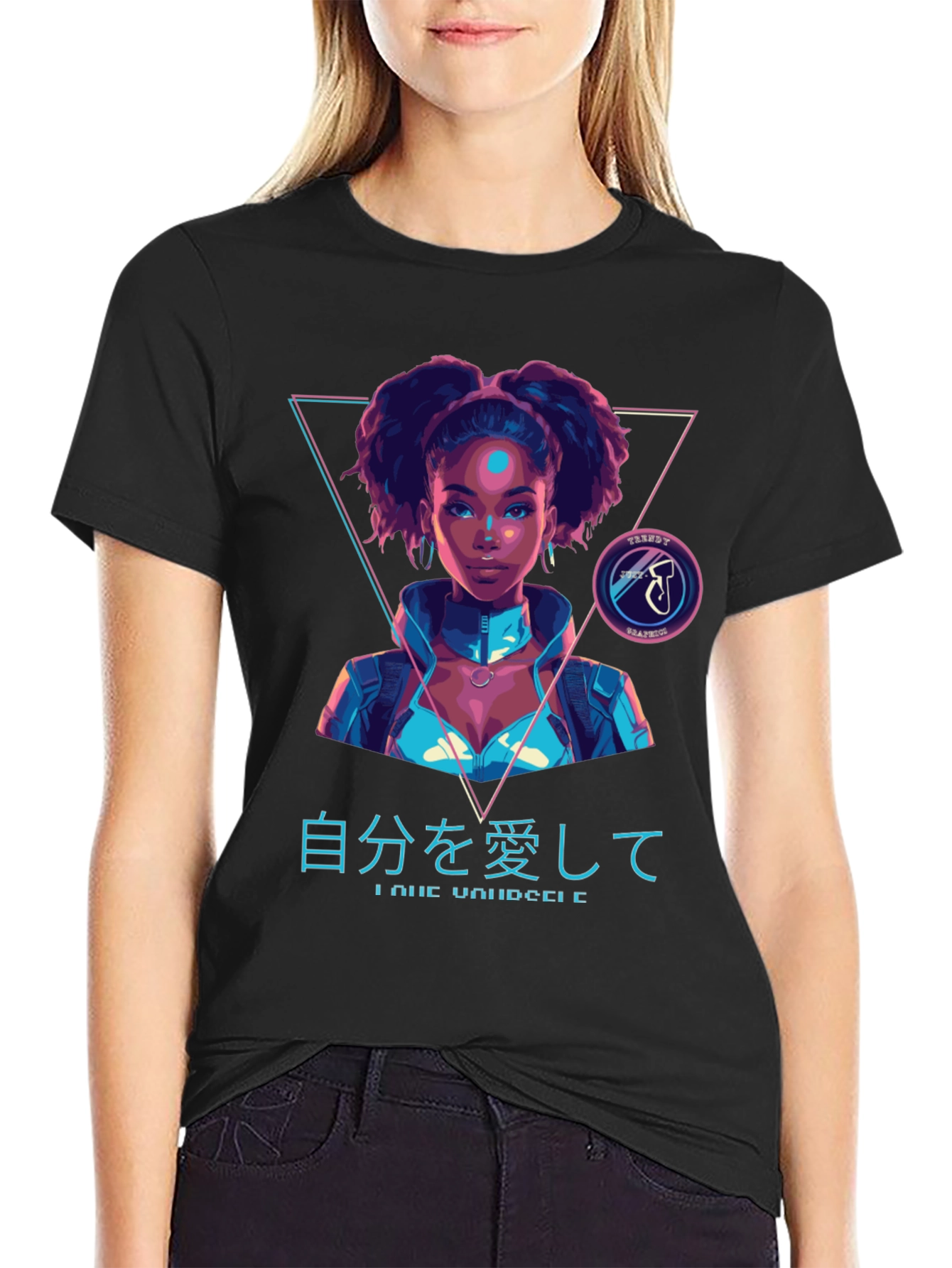 Cyberpunk Afro Girl T-Shirt
