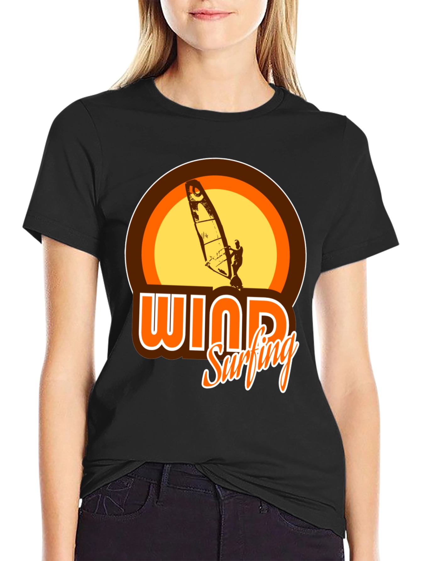 Windsurfing Graphic Tee - Retro Style T-Shirt
